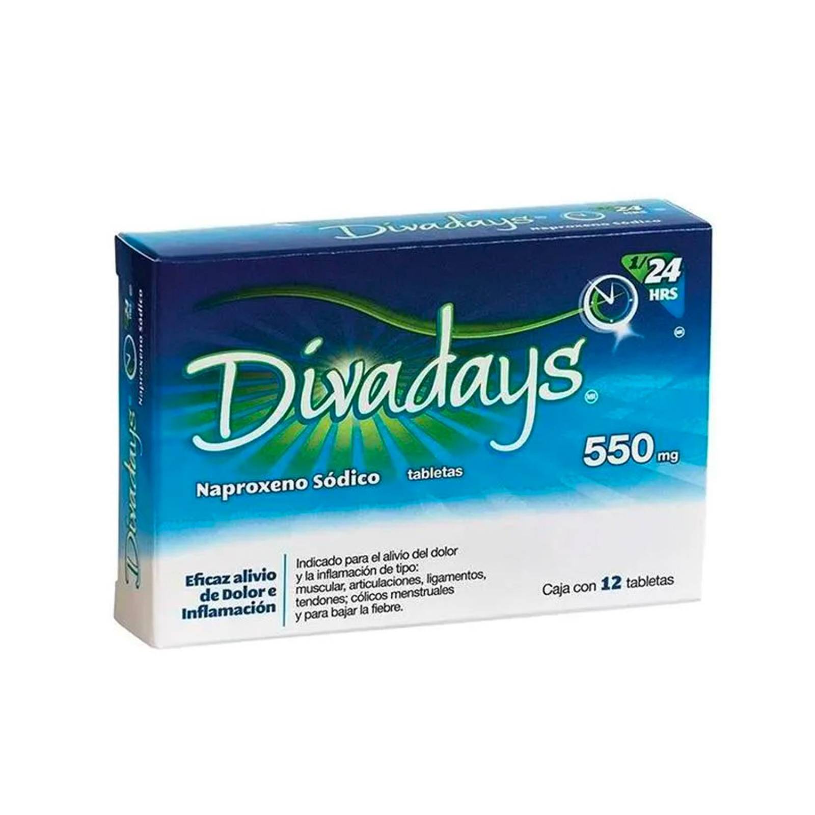 Naproxeno Sódico Divadays 550 mg 12 tabletas 