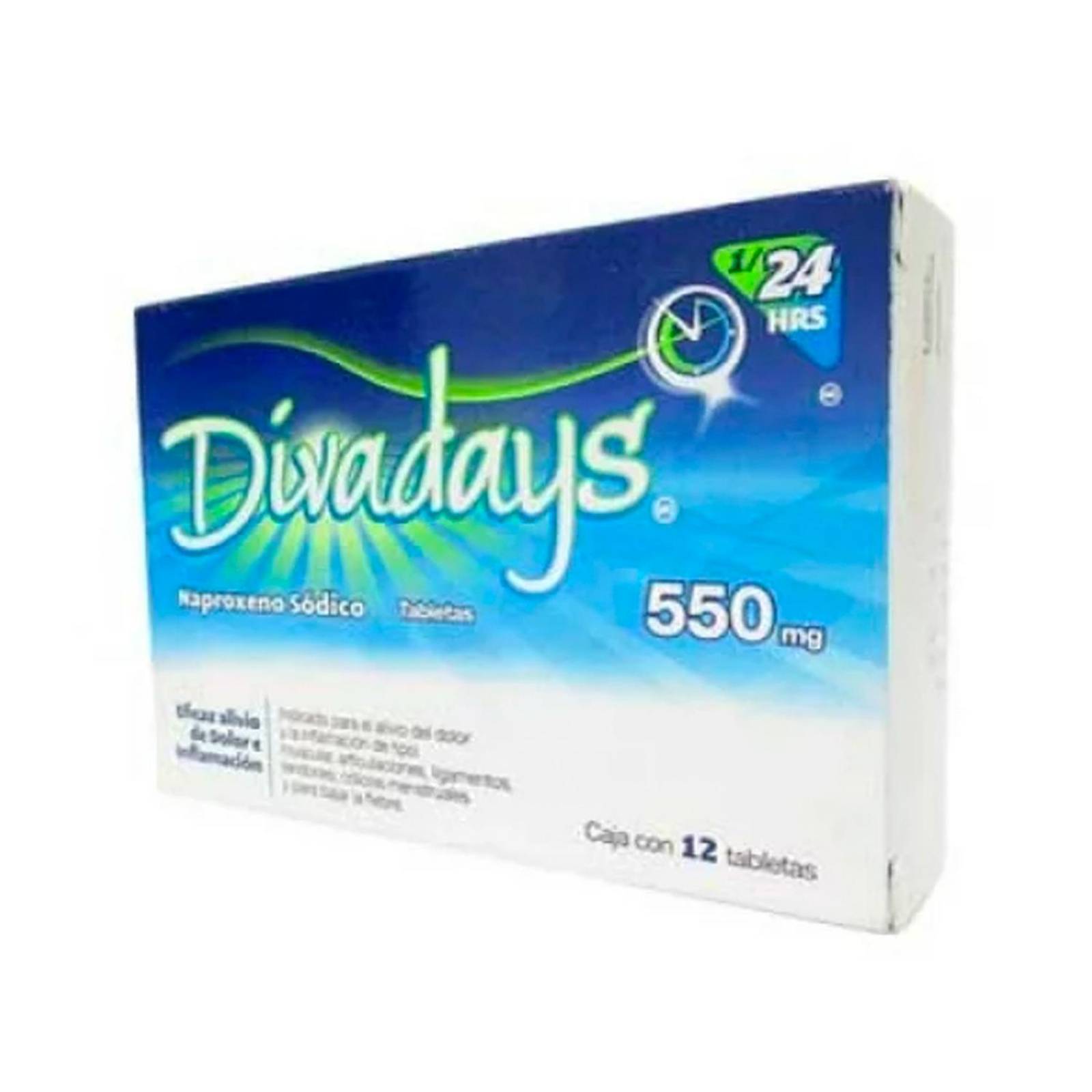 Naproxeno Sódico Divadays 550 mg 12 tabletas 