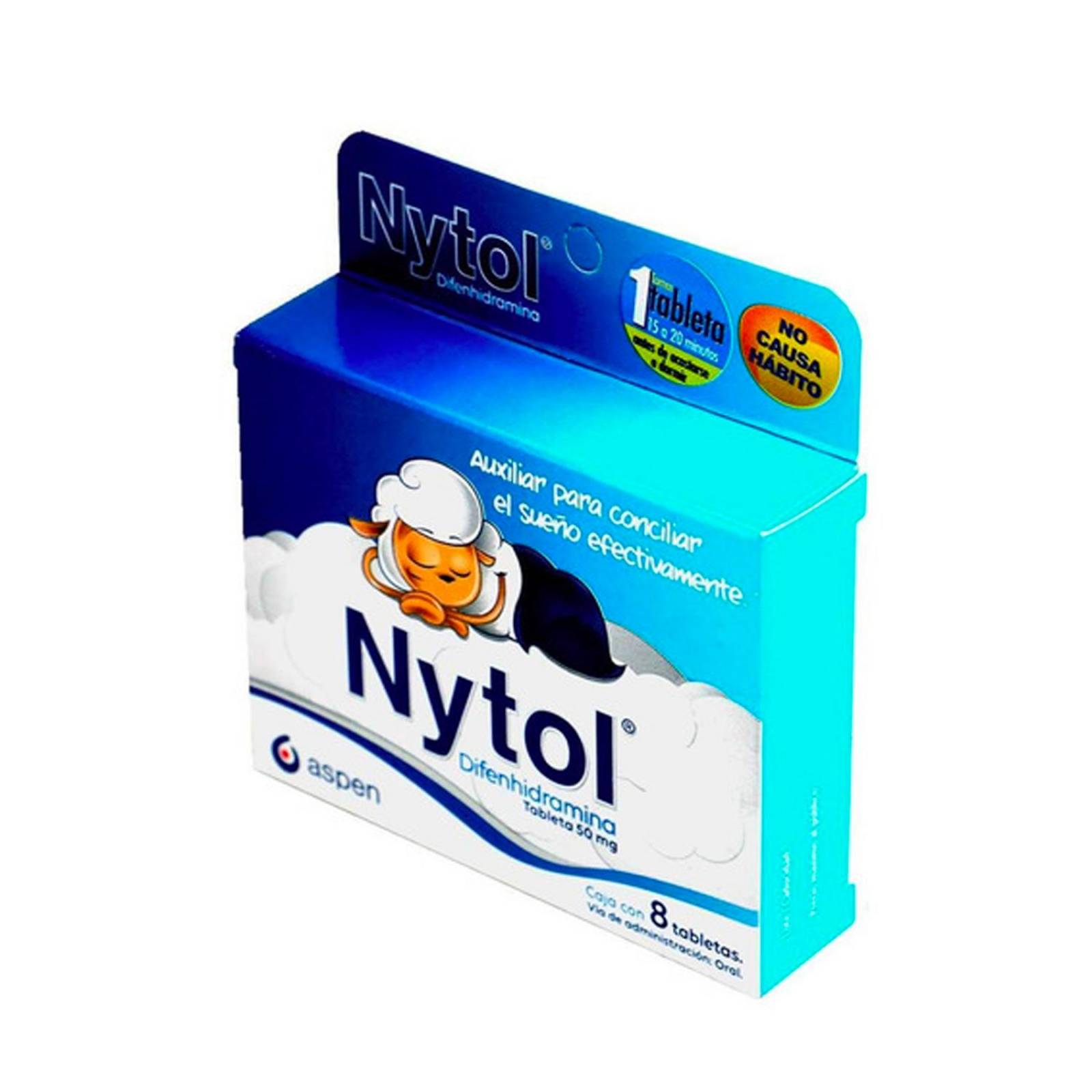 Difenhidramina Nytol 8 Tabletas de 50 mg 