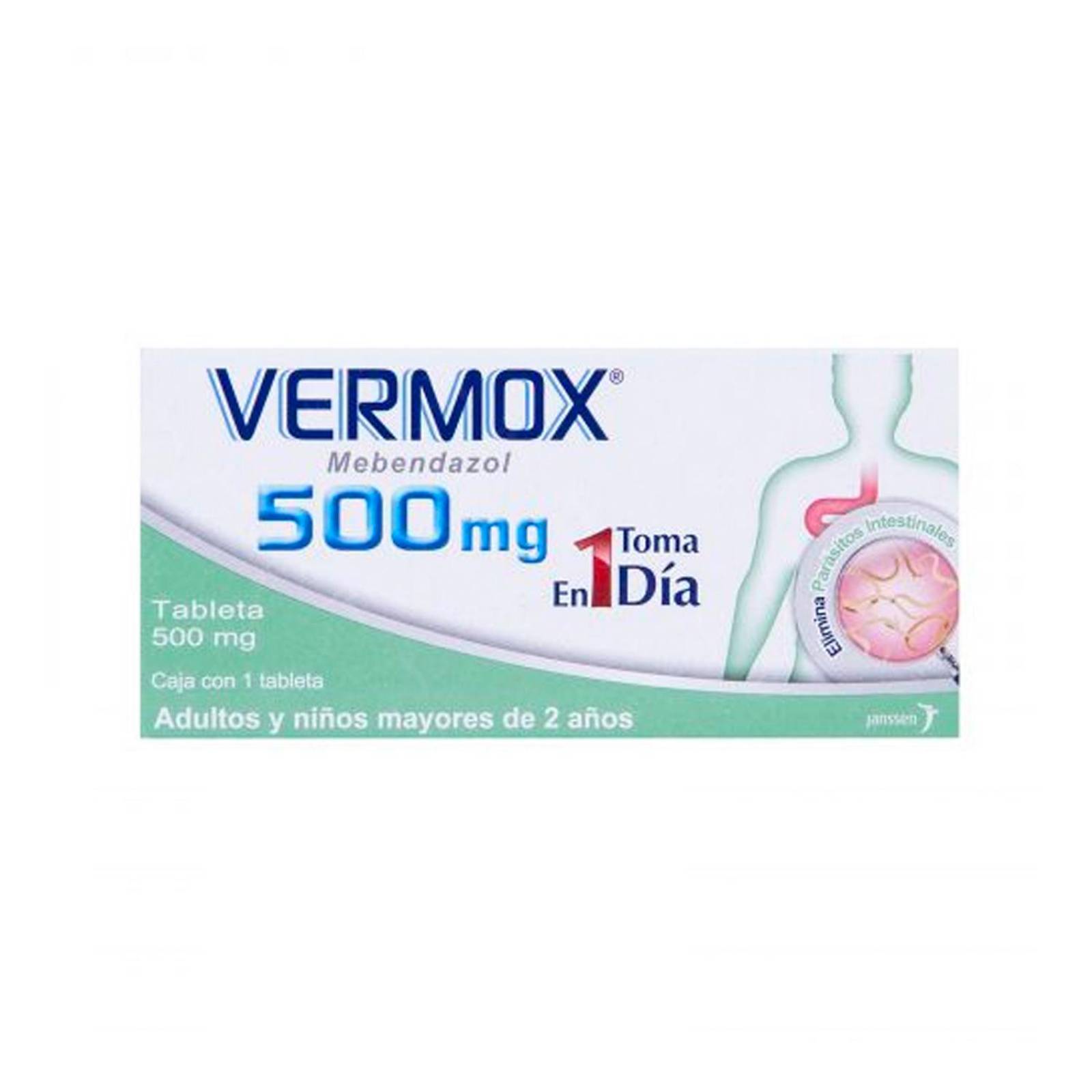 Mebendazol Vermox 500 mg 1 Tableta 