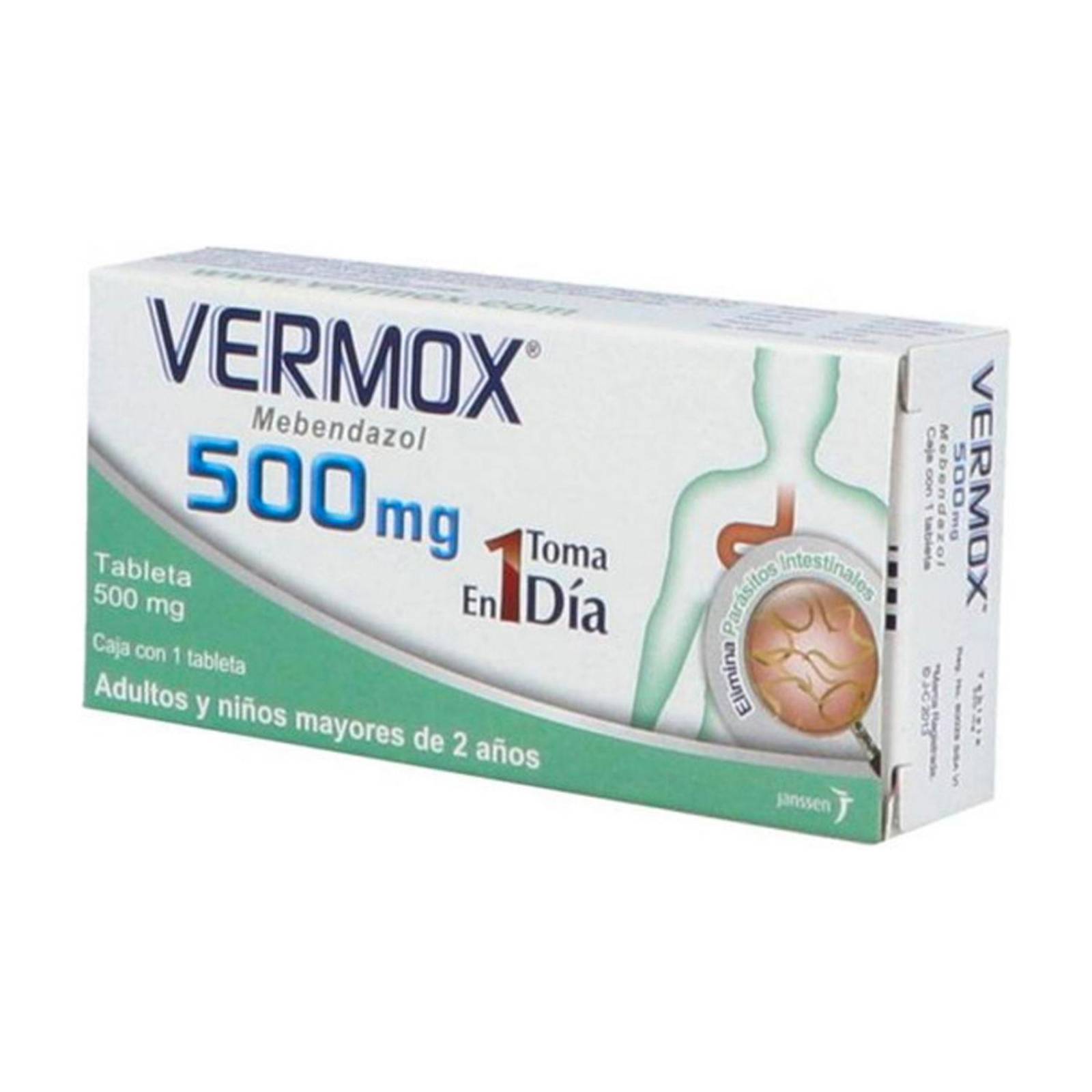 Mebendazol Vermox 500 mg 1 Tableta 