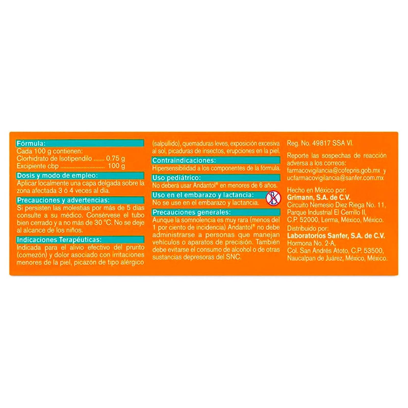 Jalea Andantol Tubo 25 gr 