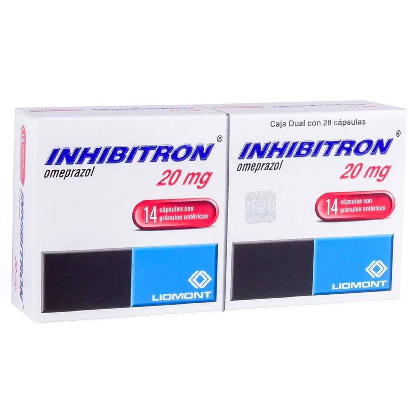 Omeprazol Inhibitron Dual 20 mg 14 Cápsulas 