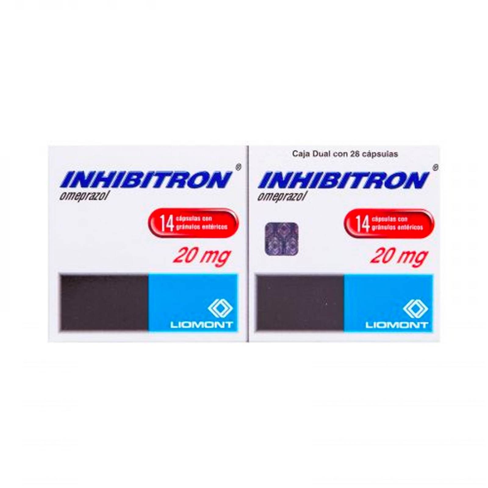 Omeprazol Inhibitron Dual 20 mg 14 Cápsulas 