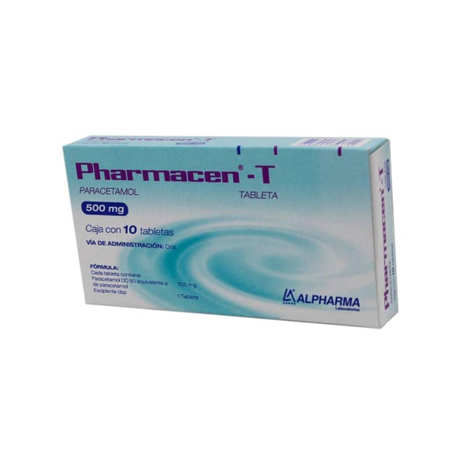 Paracetamol Pharmacen-T 10 Tabletas de 500 mg 