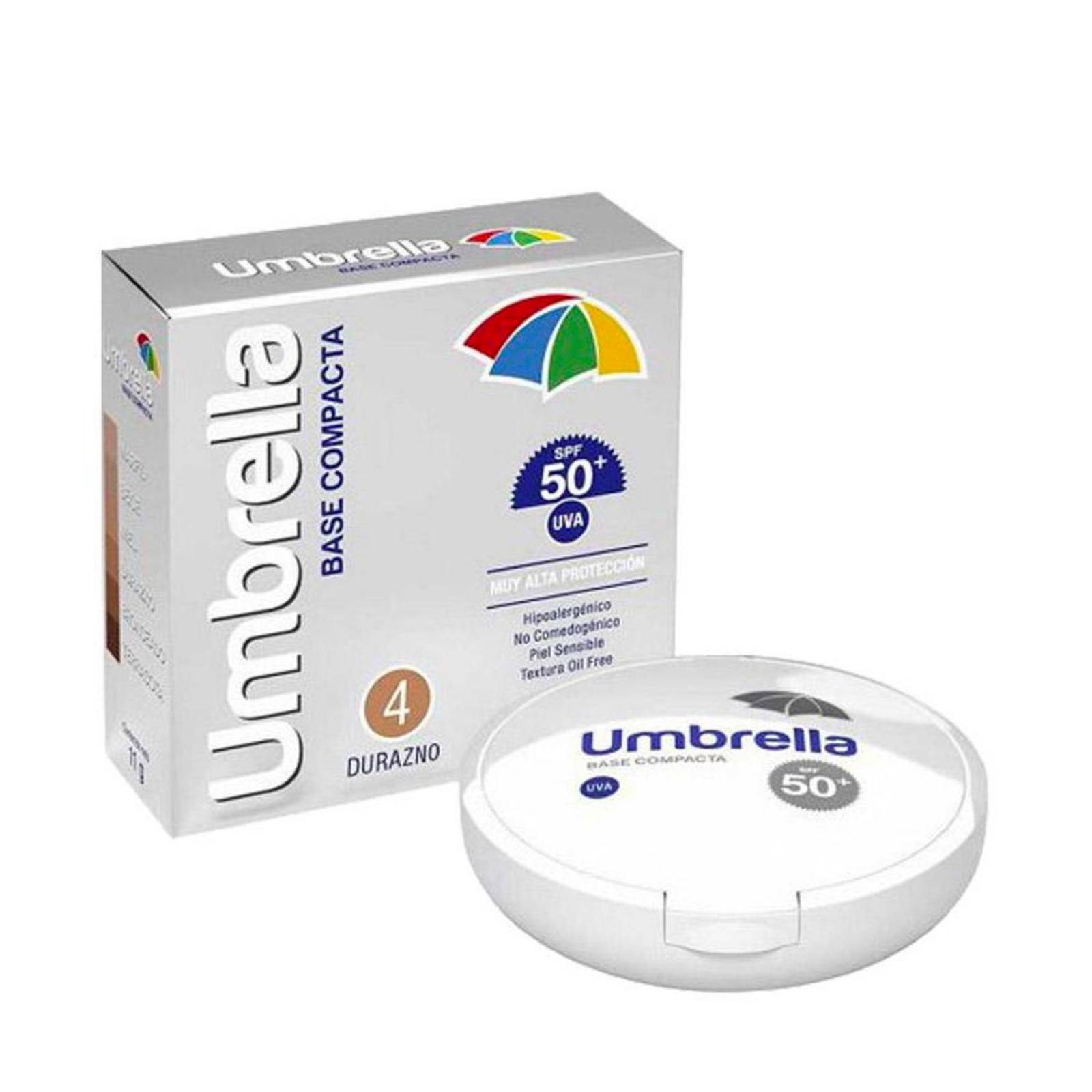 Protector Solar Umbrella Polvo Compacto Durazno FPS 50+ 11gr 