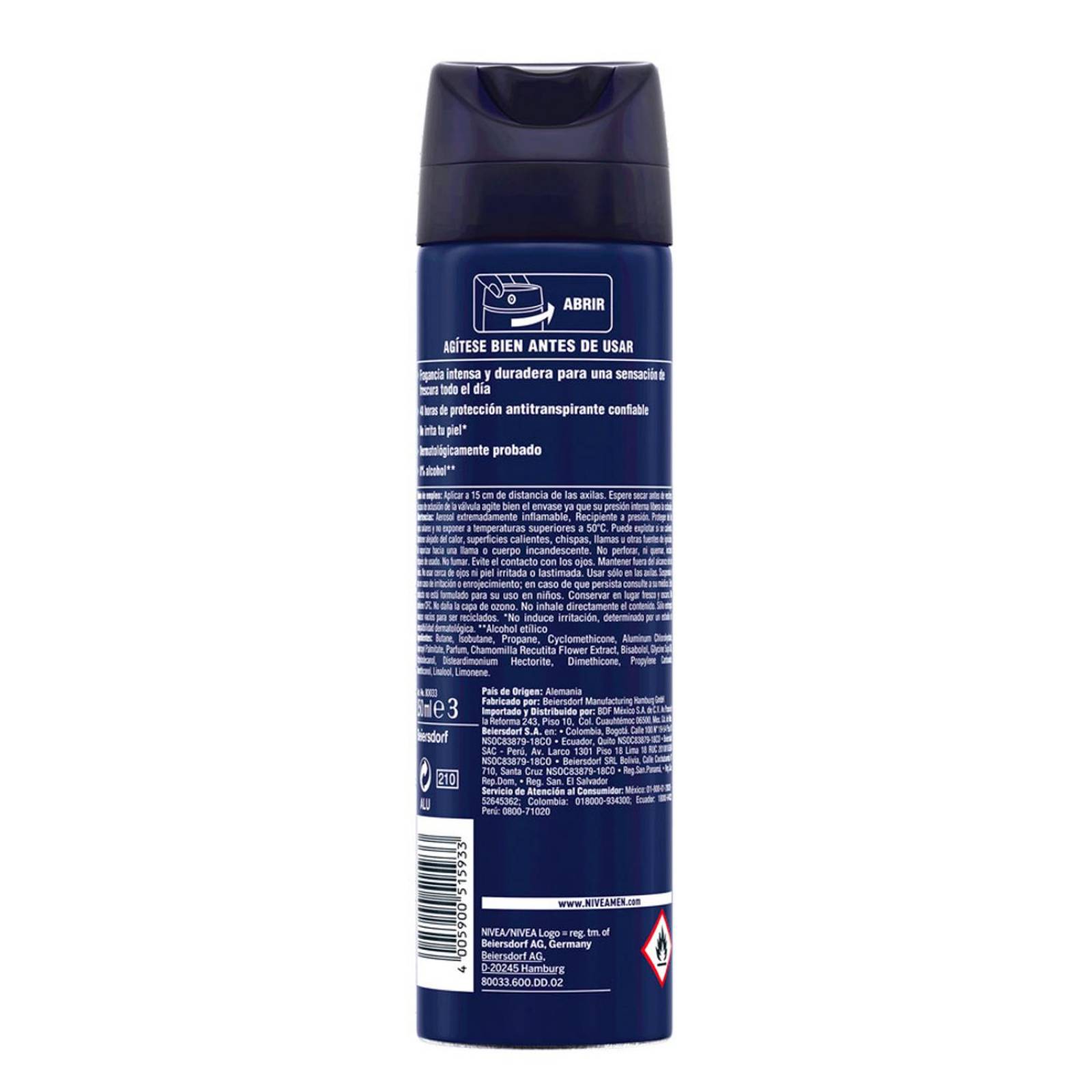 Desodorante en Aerosol Nivea Fresh Ocean 150 ml 