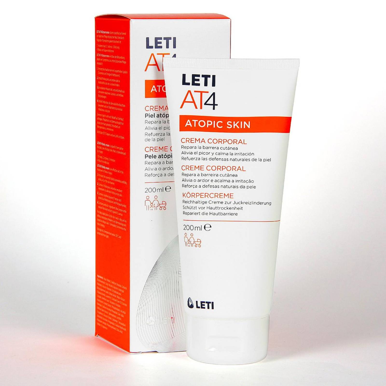 Crema Corporal Leti AT4 Tubo 200 ml