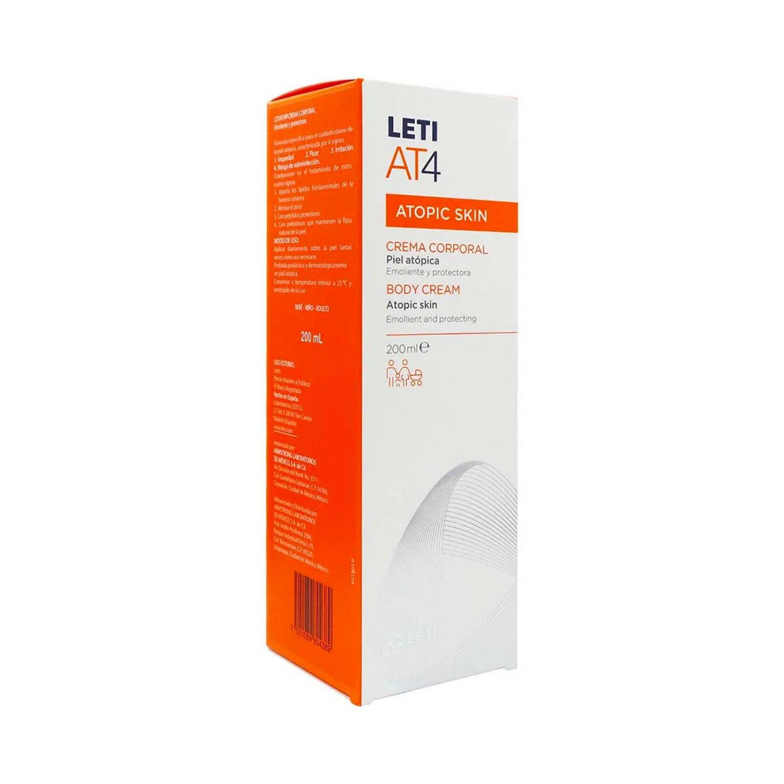 Crema Corporal Leti AT4 Tubo 200 ml