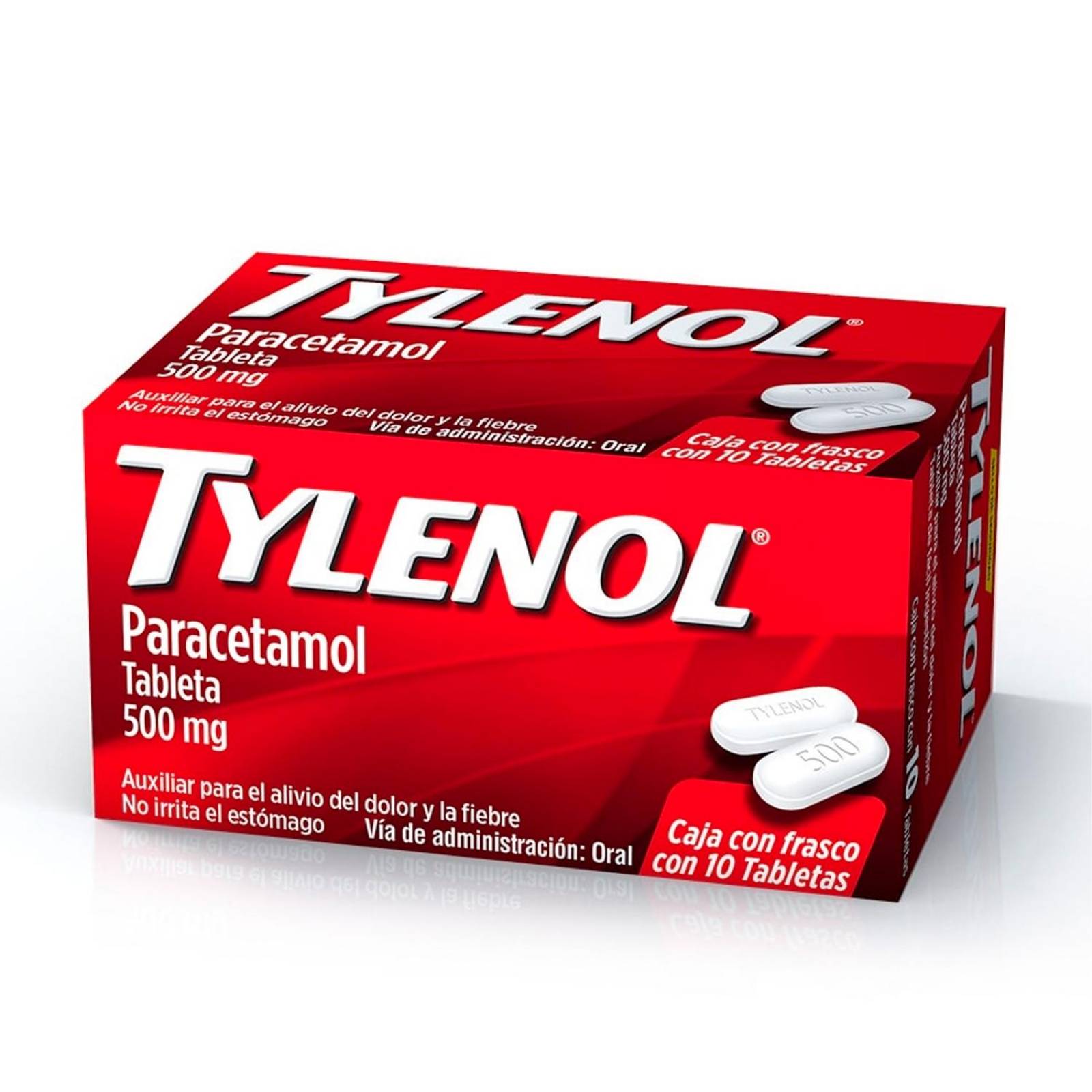 Analgésico Tylenol 500 mg 10 Tabletas