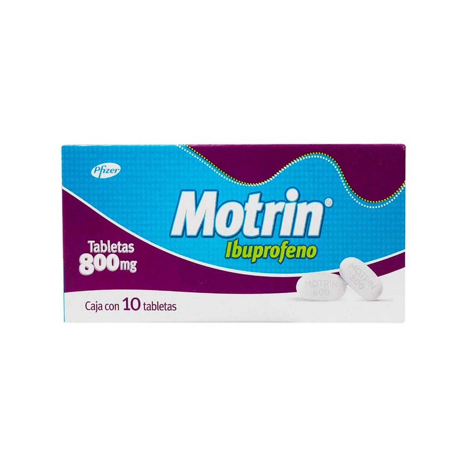Ibuprofeno Motrin 800 mg 10 Tabletas 