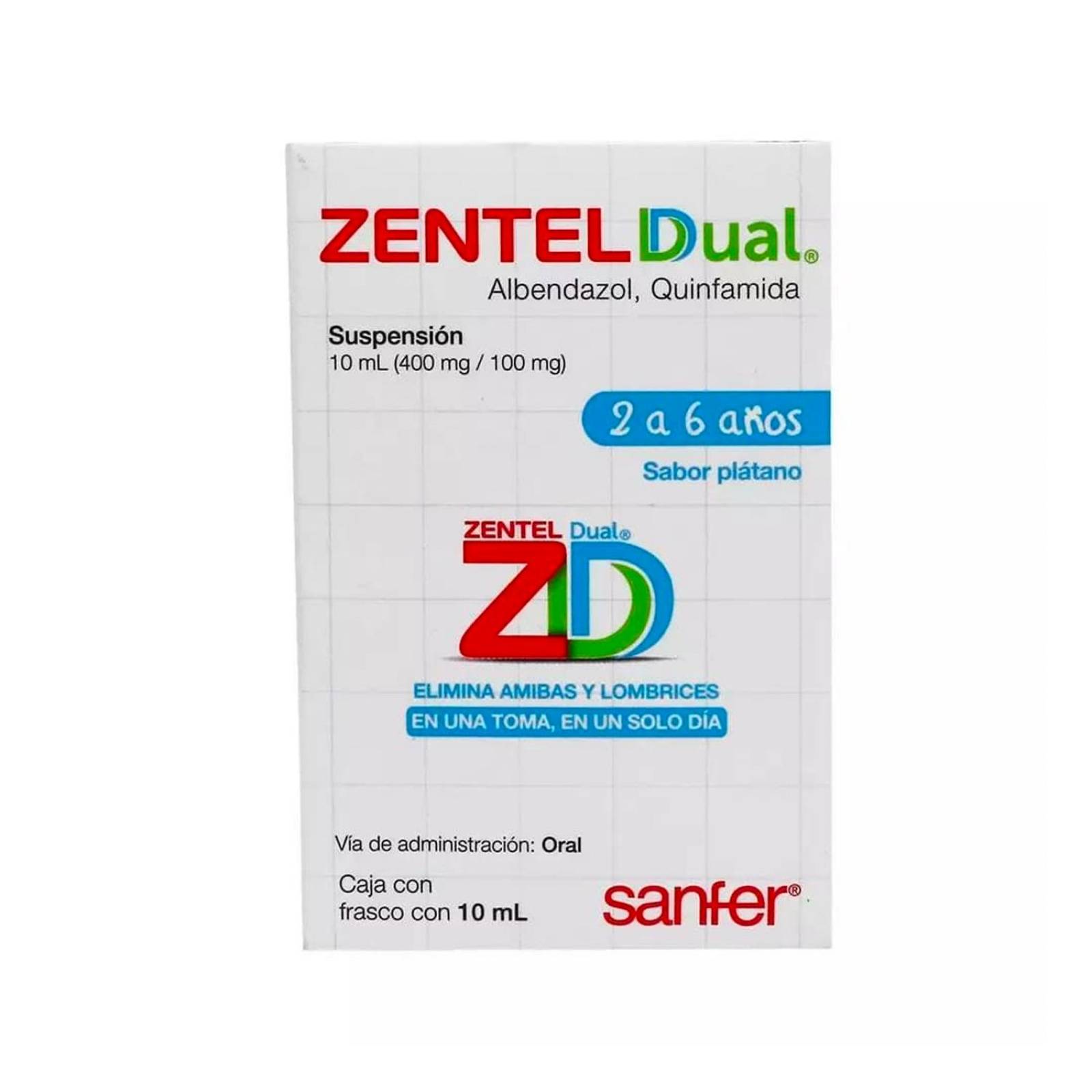 Suspensión Zentel Dual 10 ml 