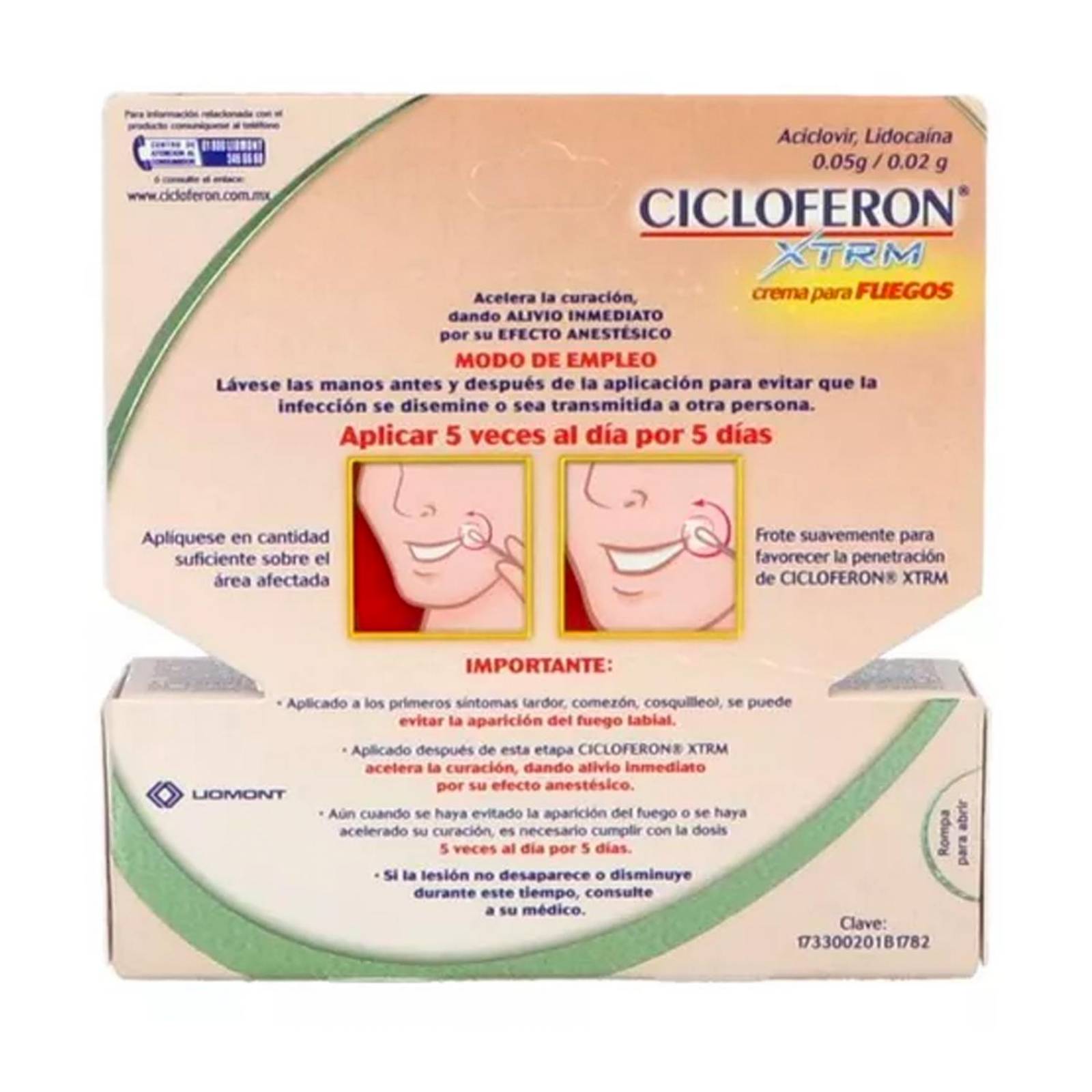 Crema Cicloferon Xtrm Color Piel 5 gr 
