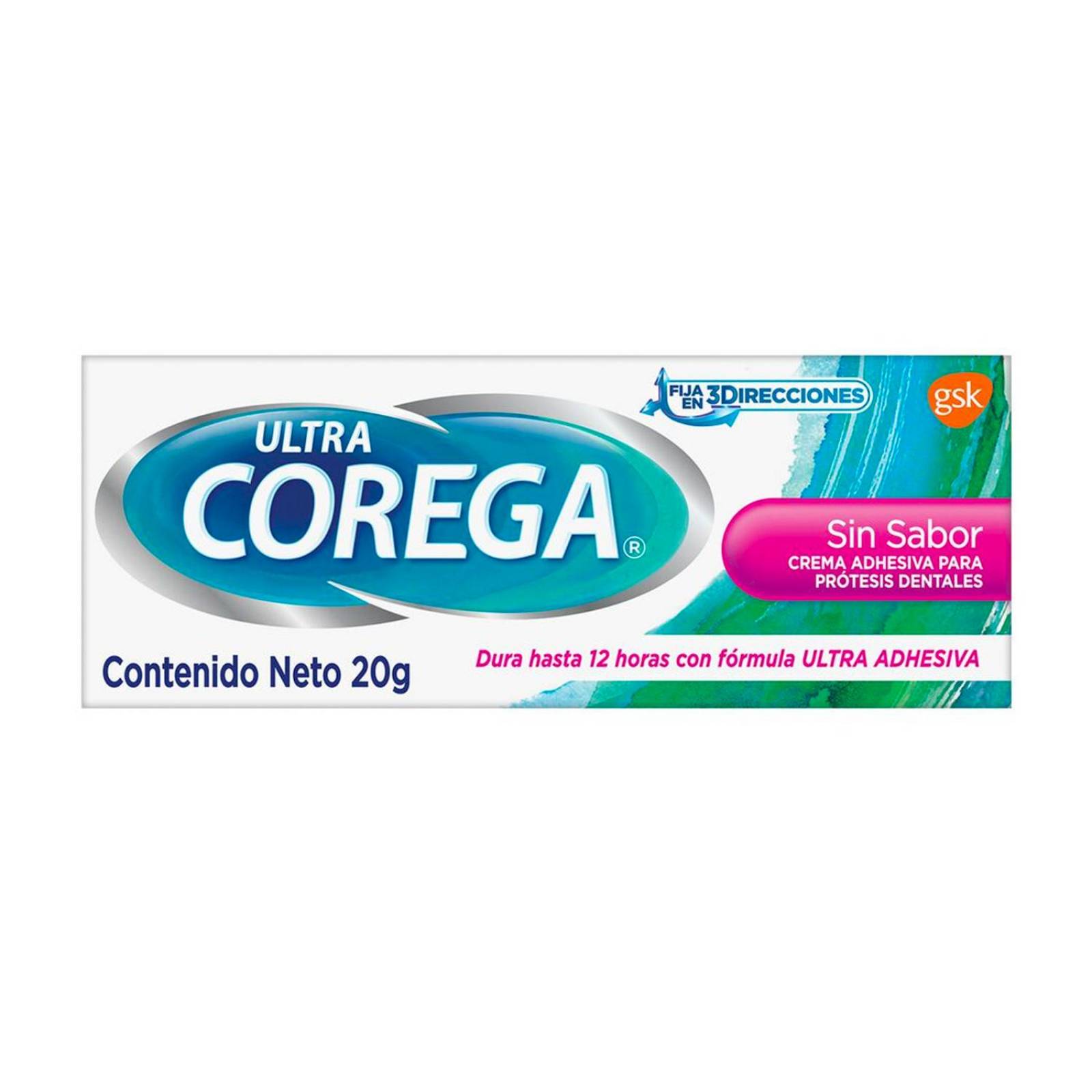 Crema Adhesiva Corega Ultra para Prótesis Dentales 20 gr 