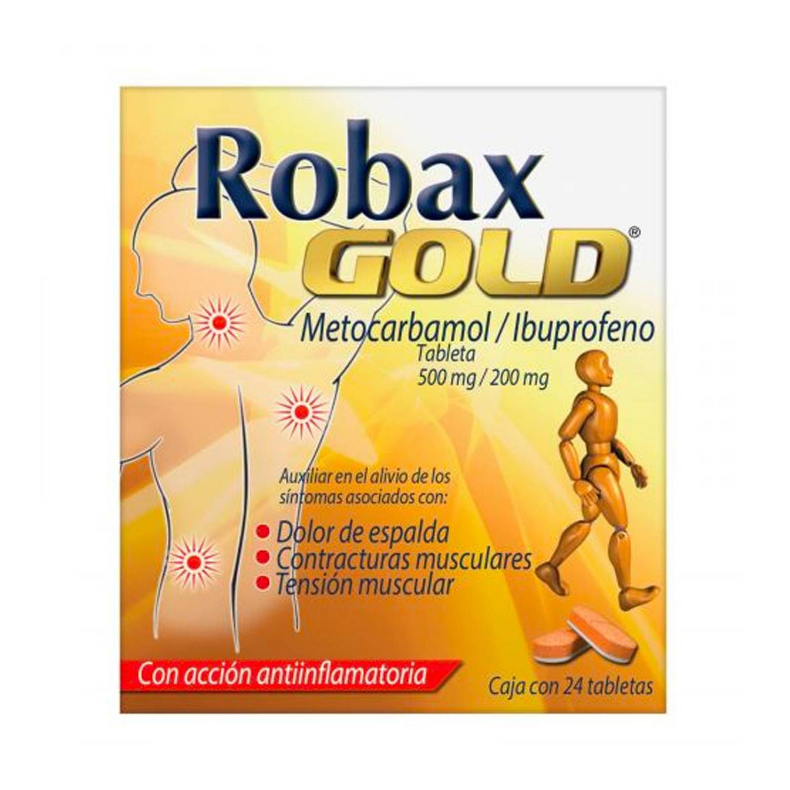 Relajante Muscular Robax Gold 24 Tabletas 