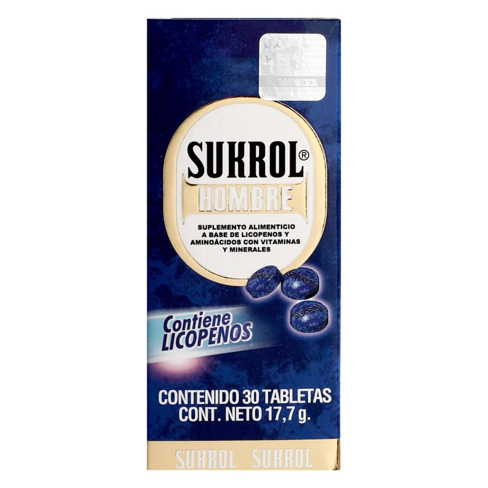 Suplemento Alimenticio Sukrol Hombre 30 Tabletas 