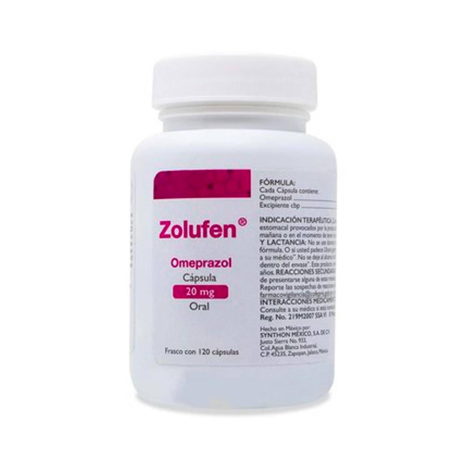 Omeprazol Zolufen 120 Cápsulas de 20 mg