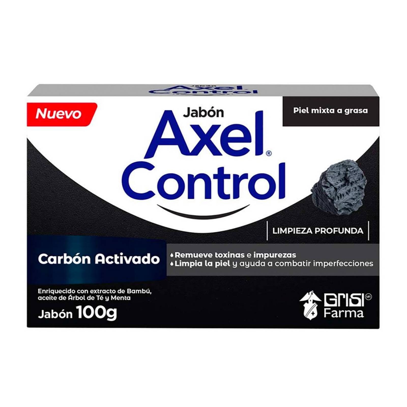 Jabón Axel Control Carbón Activado 100 gr 