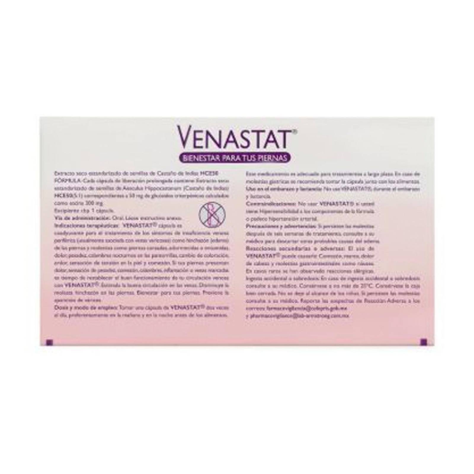 Cápsulas Venastat 30 piezas 