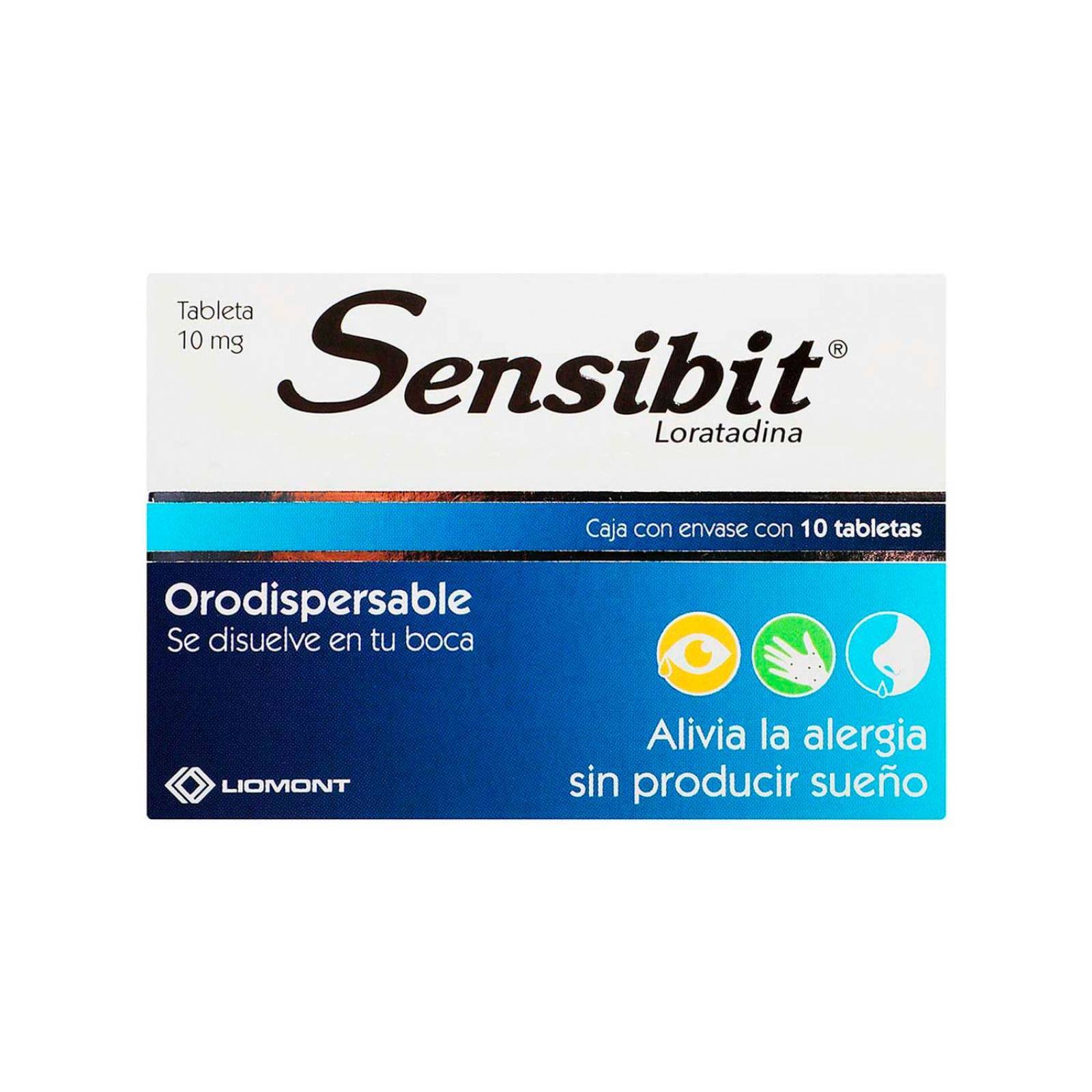 Loratadina Sensibit Orodispersable 10 mg 10 tabletas 