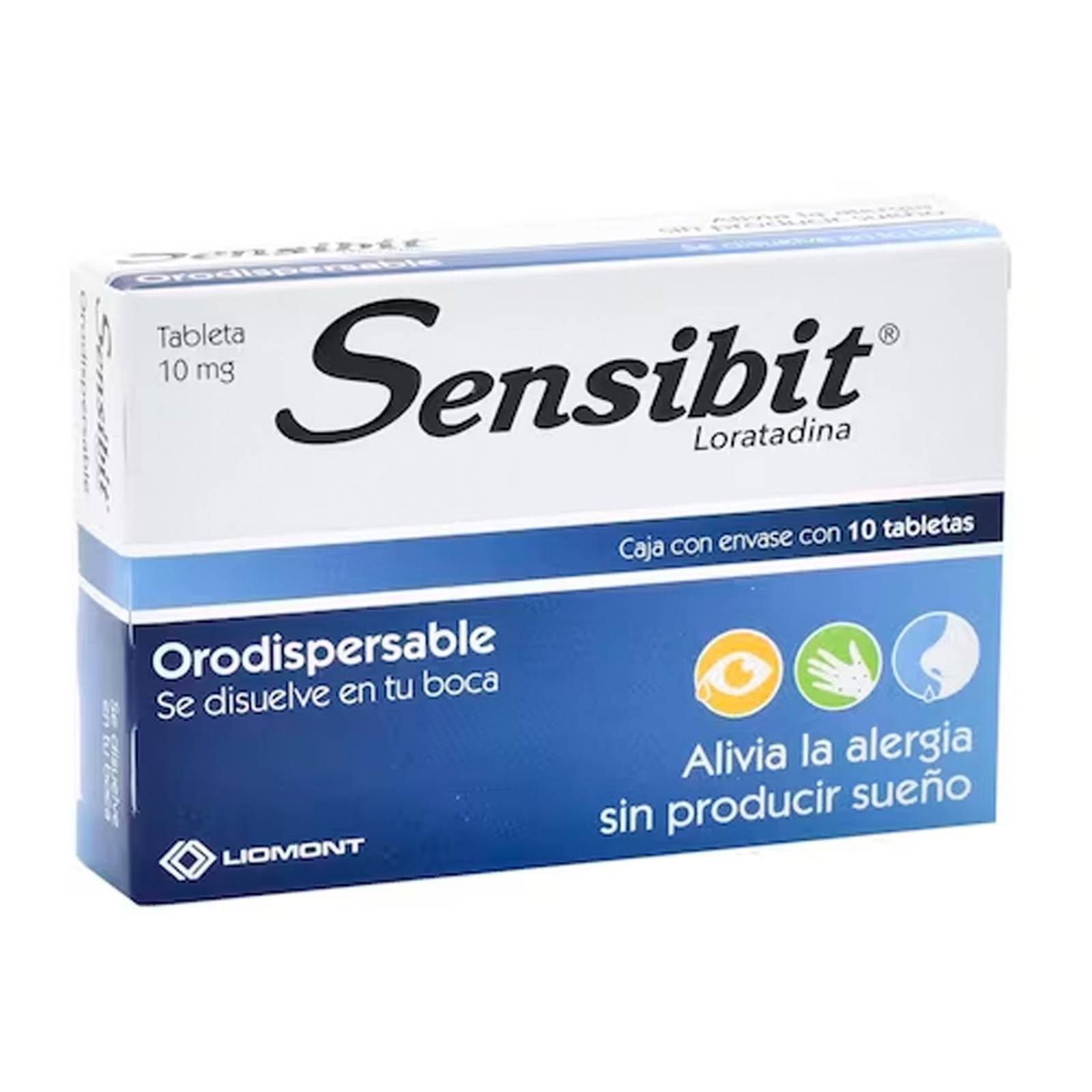 Loratadina Sensibit Orodispersable 10 mg 10 tabletas 