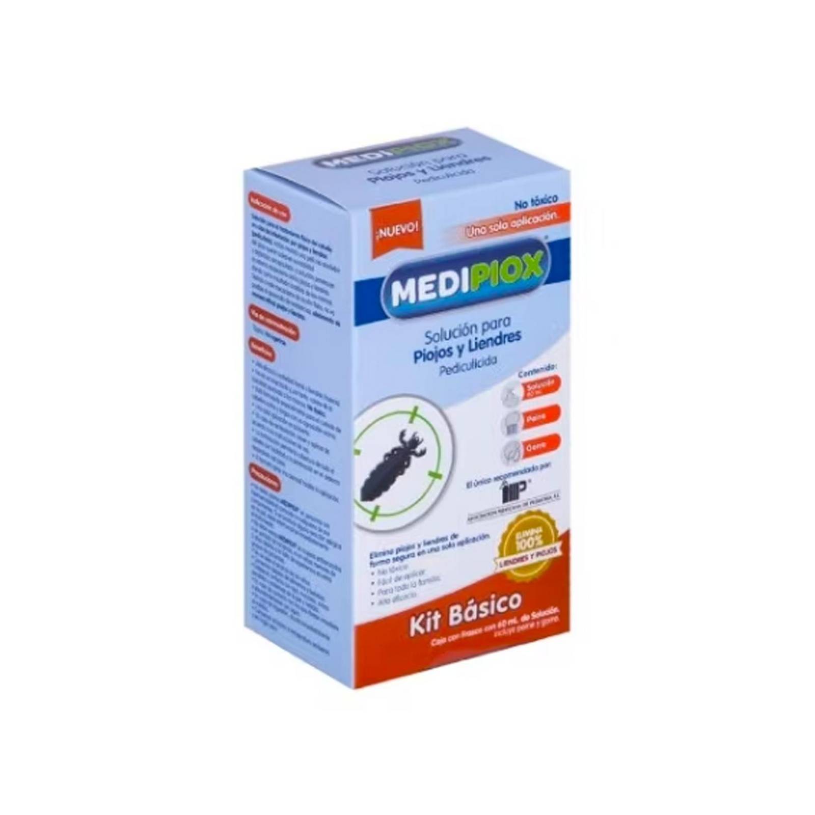 Kit Básico Medipiox Peine + Gorra + Solución 60 ml