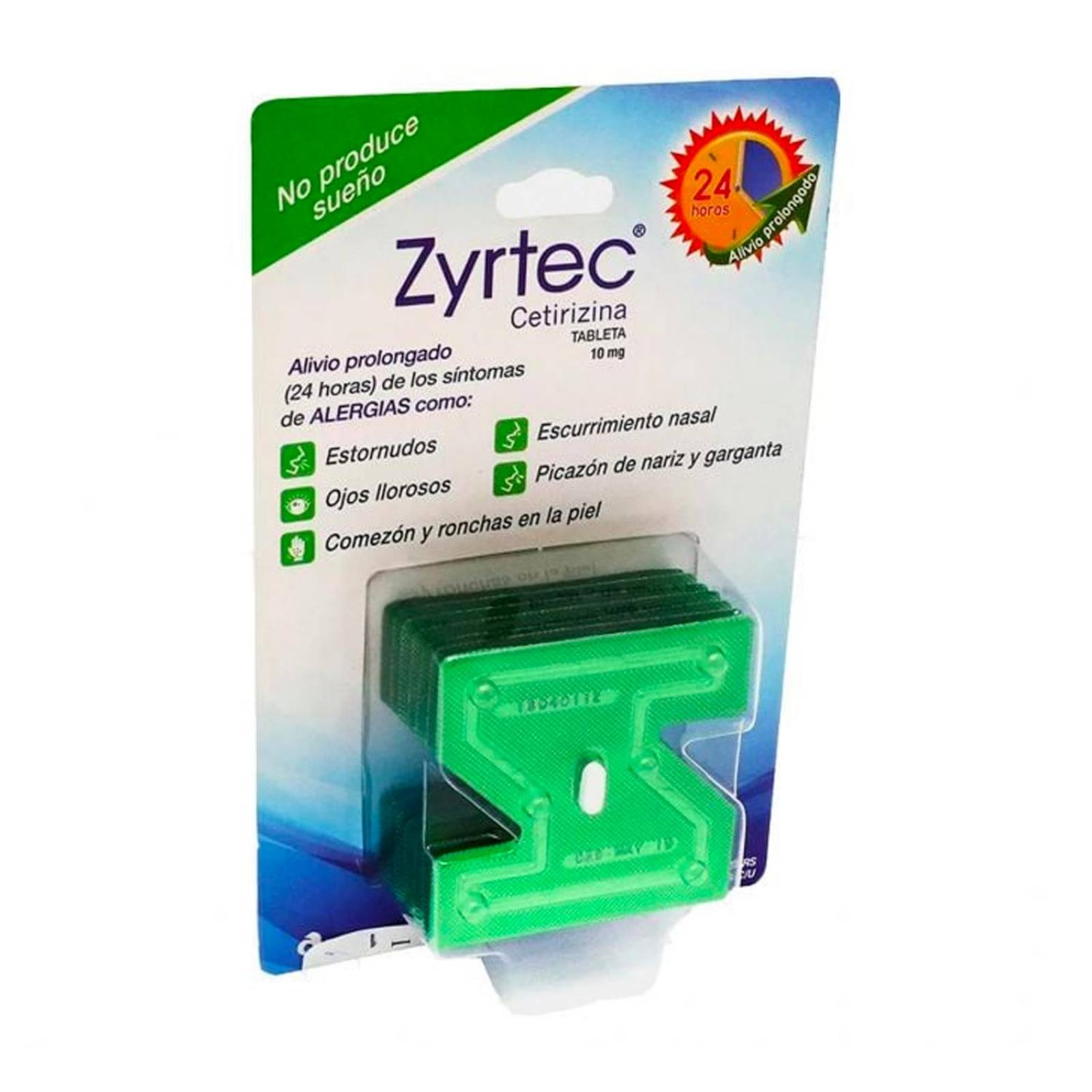 Tabletas Zyrtec 10 mg 7 piezas 
