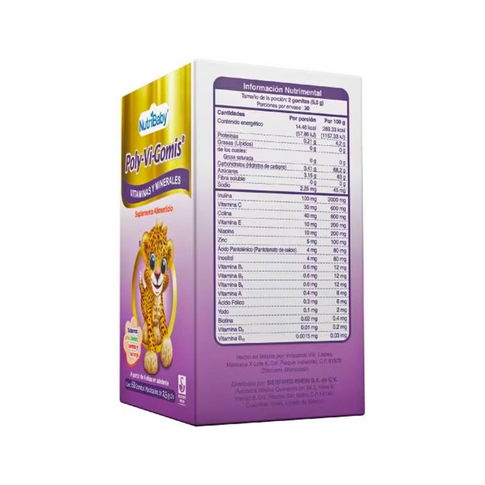 Suplemento Alimenticio Poly-Vi-Gomis 60 piezas 