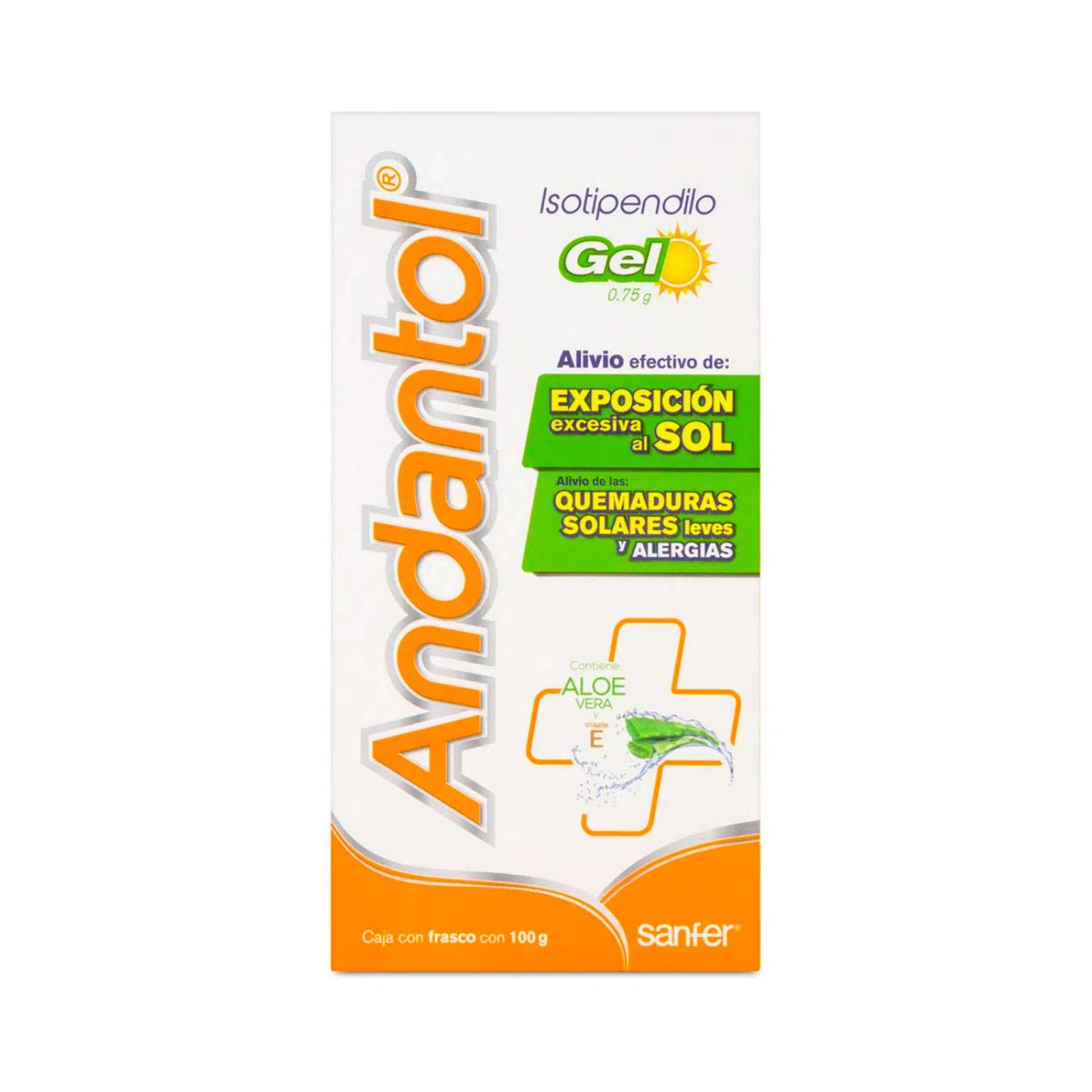 Gel Andantol Aloe Vera 100 gr