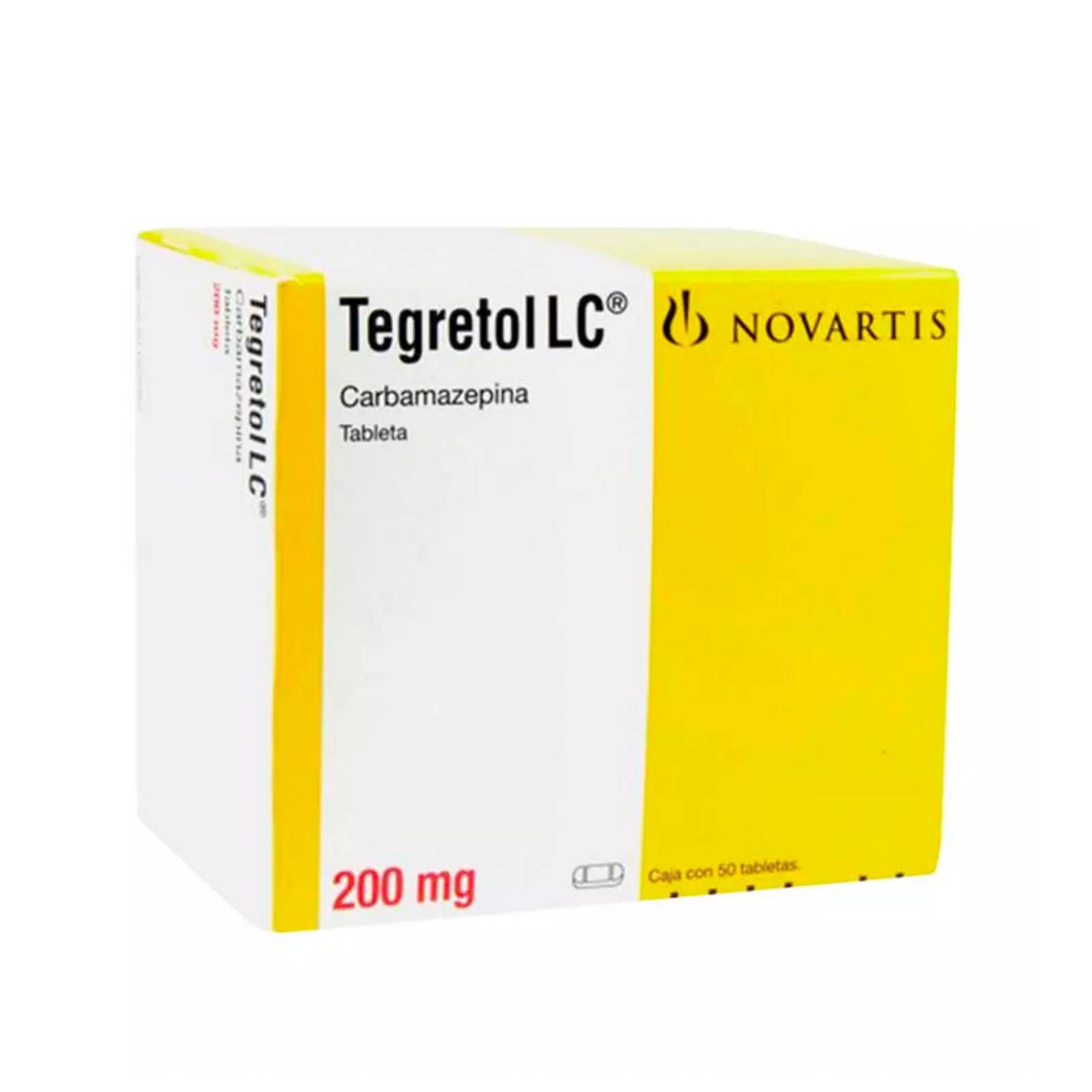Carbamazepina Tegretol LC 200 mg 50 Tabletas