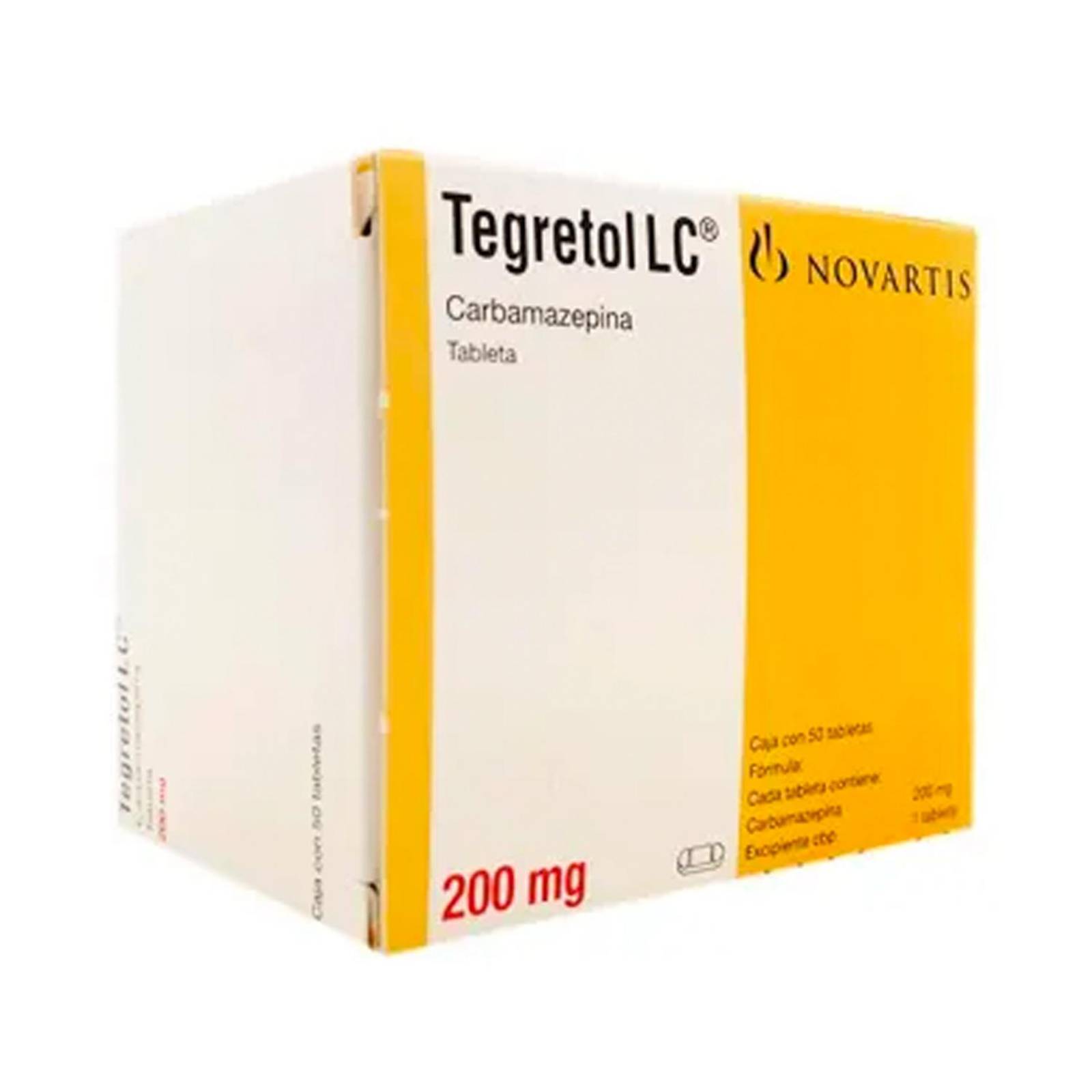 Carbamazepina Tegretol LC 200 mg 50 Tabletas