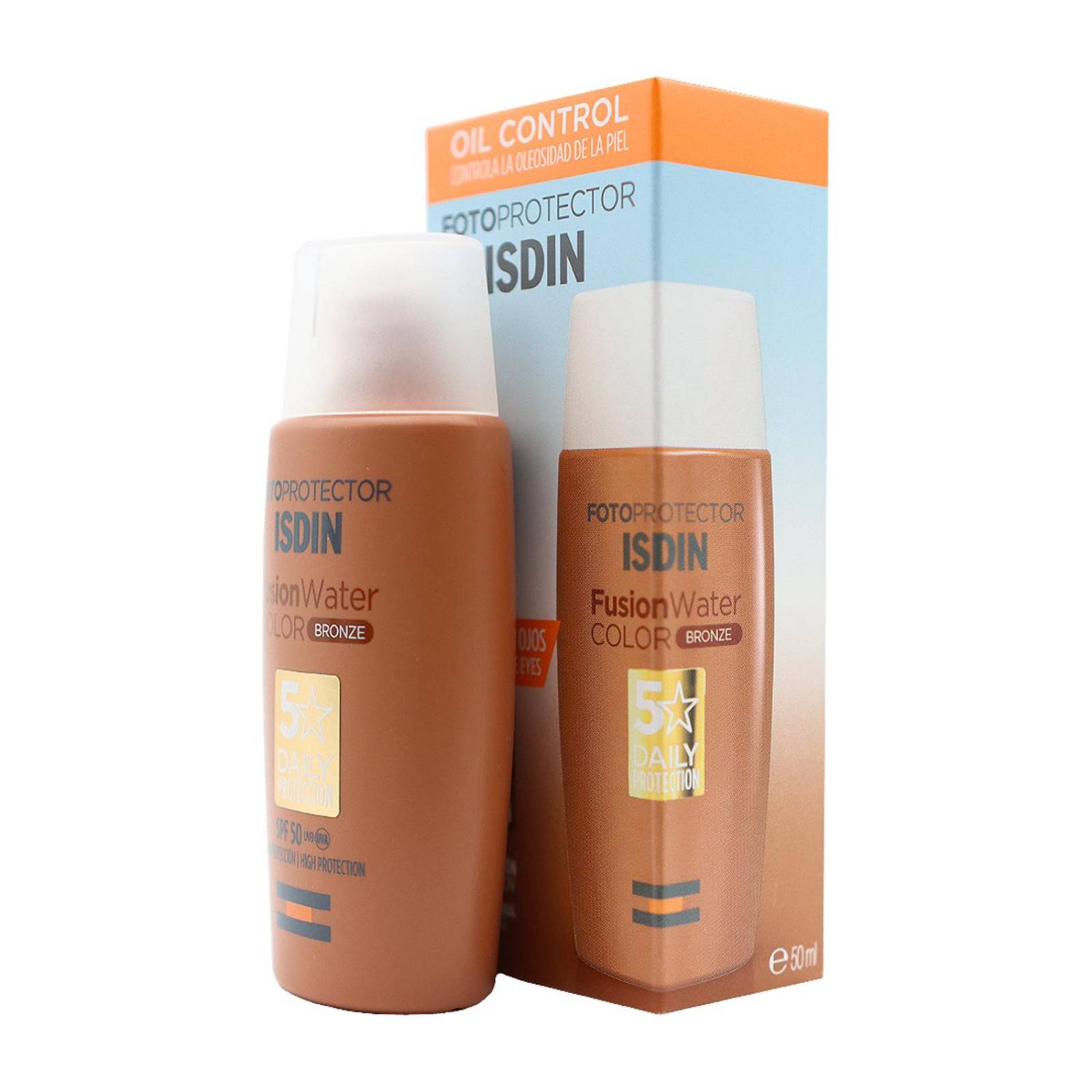 Fotoprotector Isdin Fusion Water Color Bronze FPS 50+ 50 ml