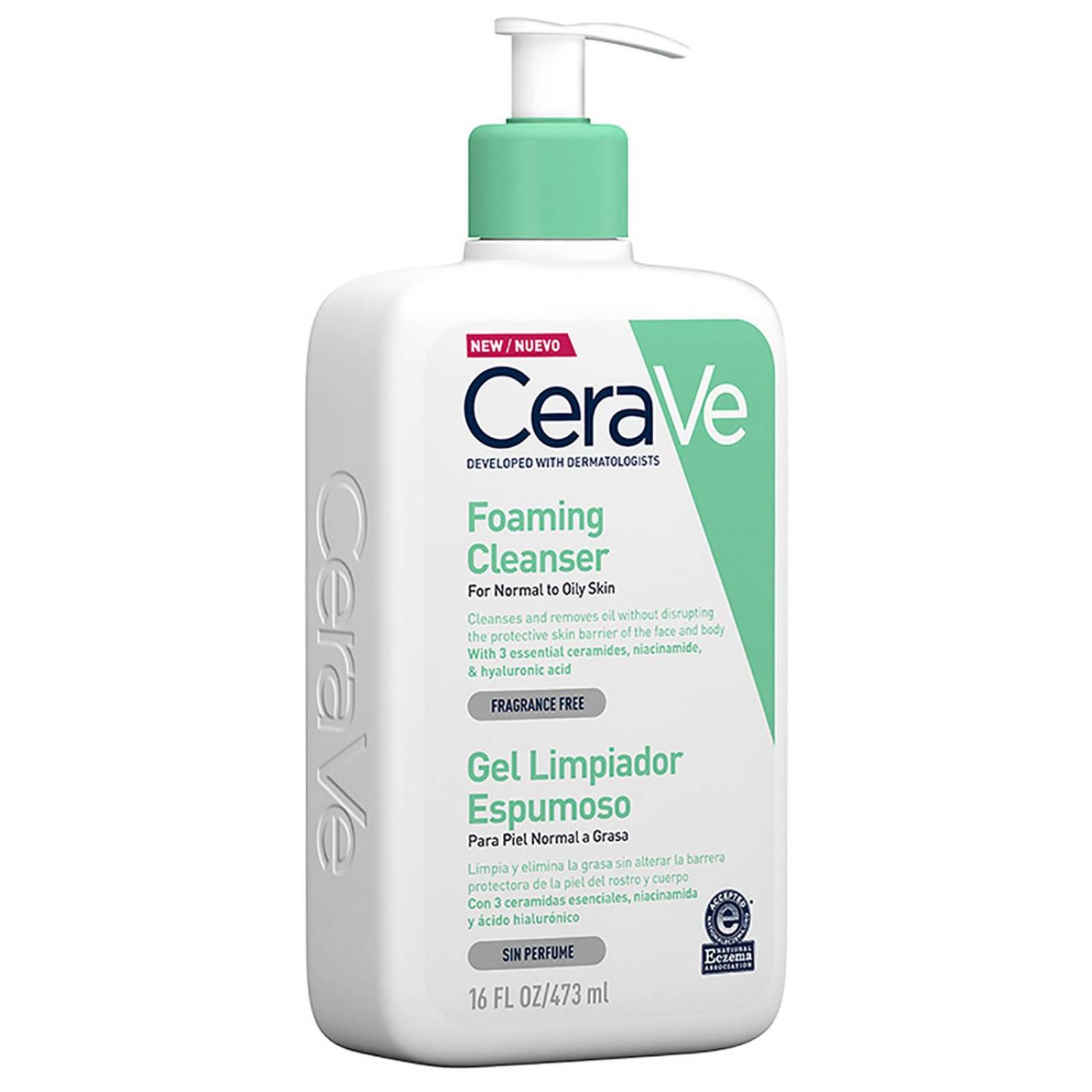 Gel Limpiador Espumoso CeraVe Piel Normal a Grasa 473 ml 