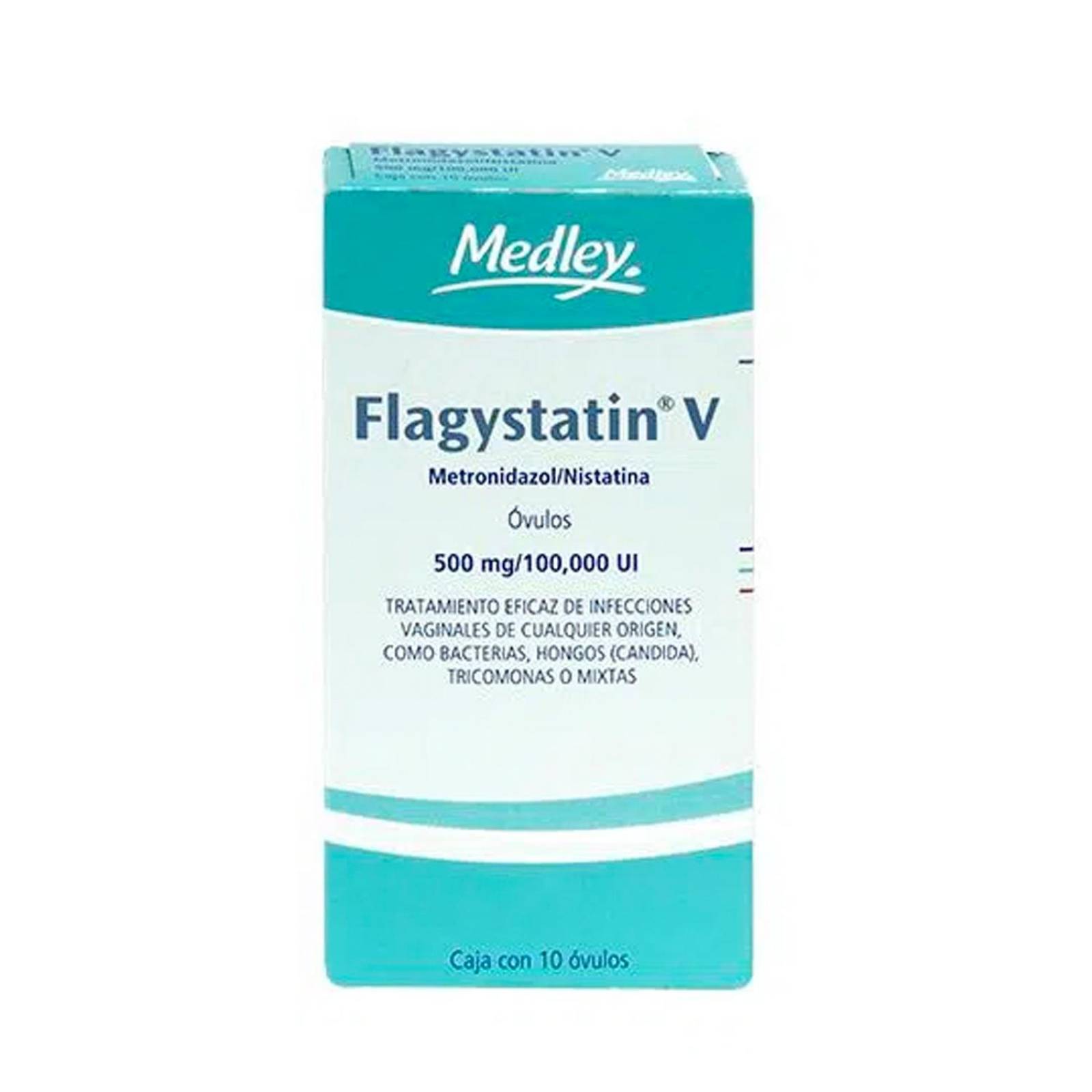 Óvulos Flagystatin V 500 mg 10 piezas 