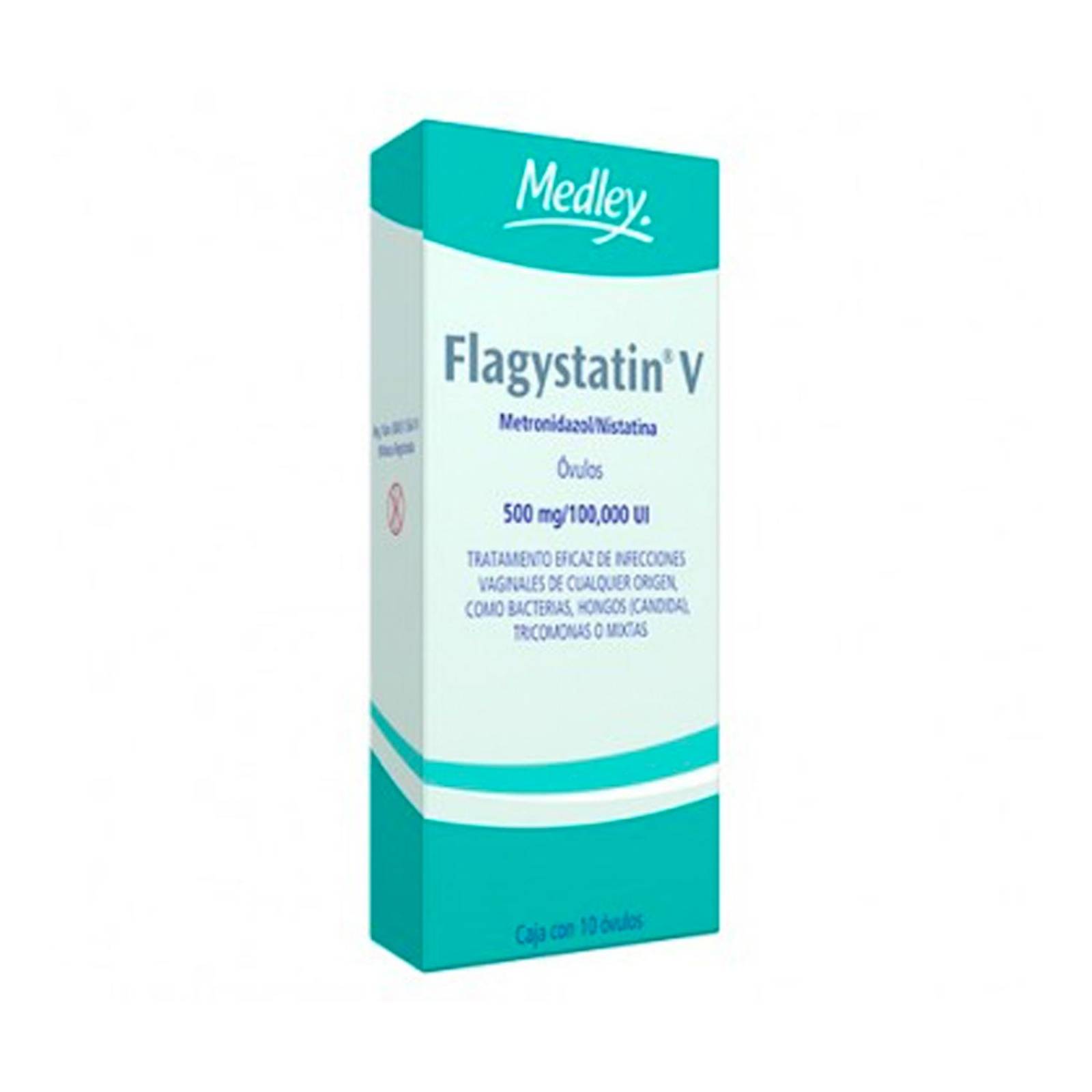 Óvulos Flagystatin V 500 mg 10 piezas 