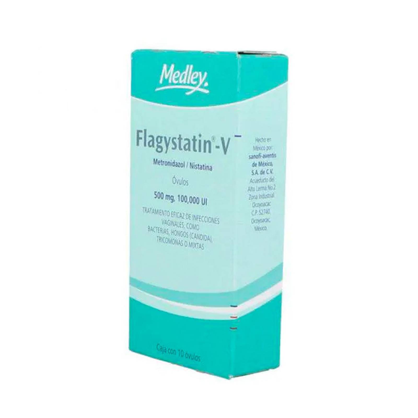 Óvulos Flagystatin V 500 mg 10 piezas 