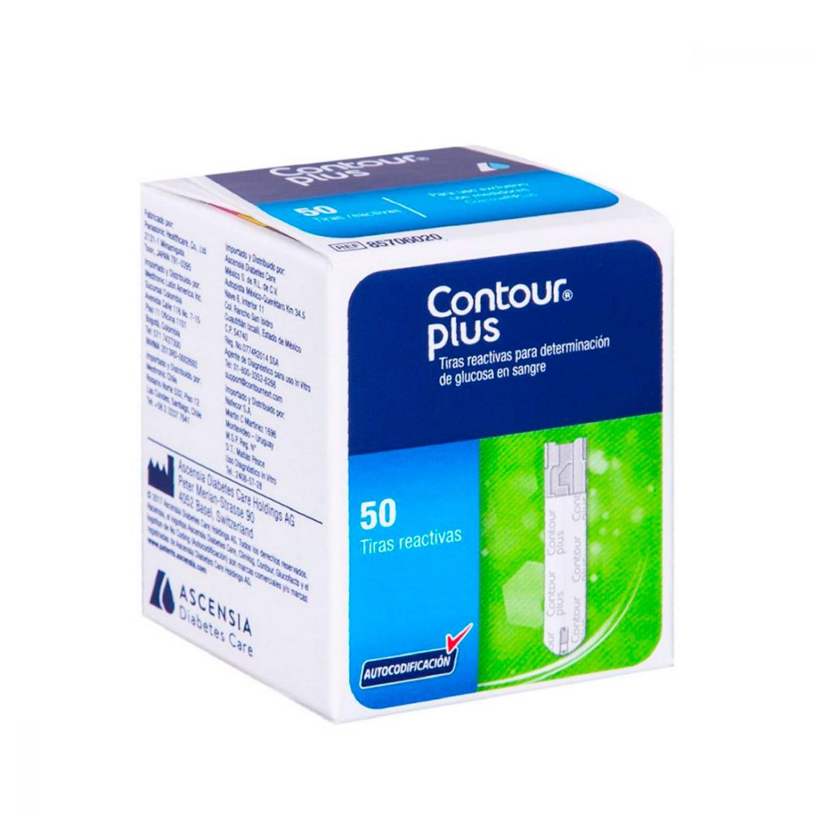 Tiras Reactivas Contour Plus para Glucosa en Sangre 50 pzs