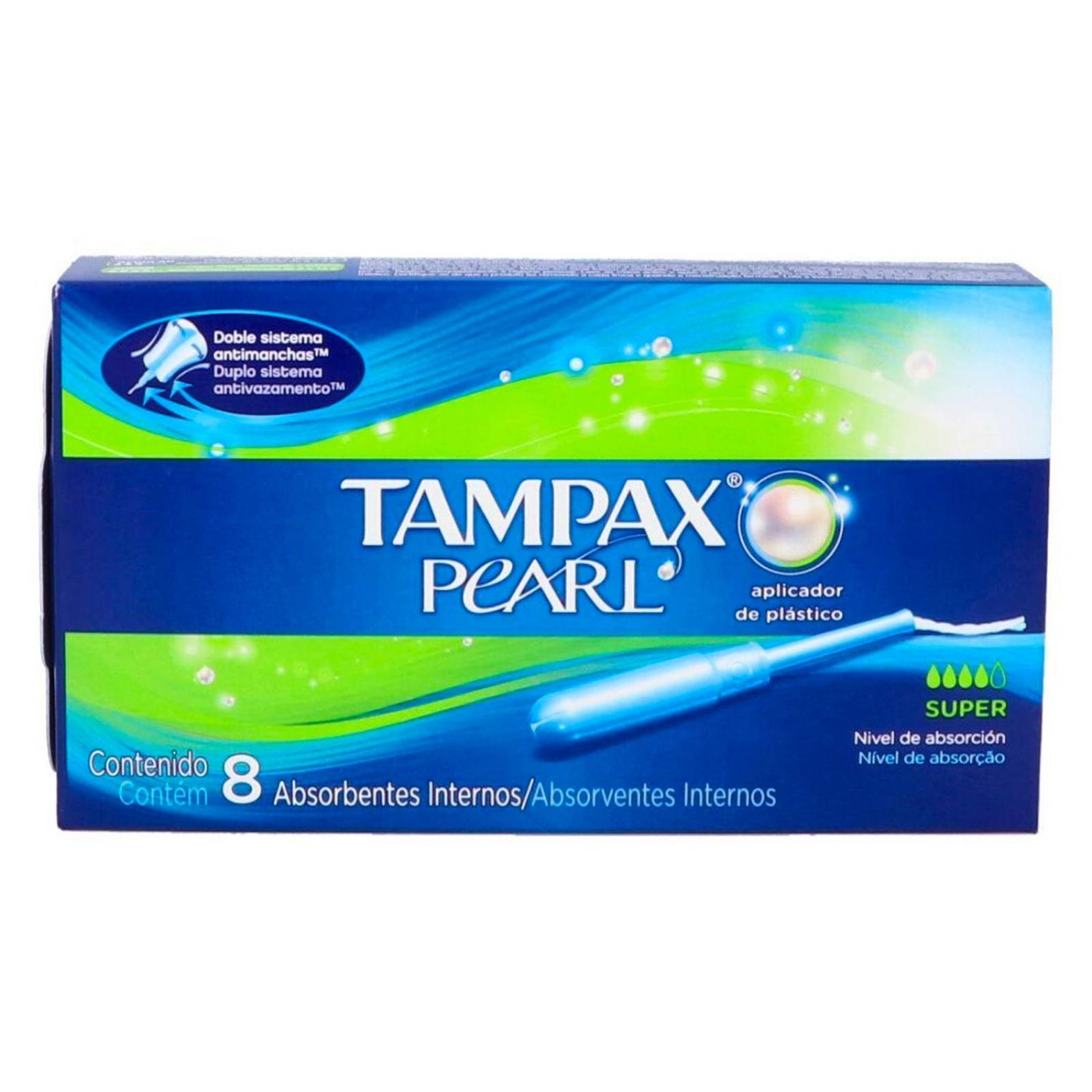 Tampones Tampax Pearl Super Absorbentes 8 piezas 