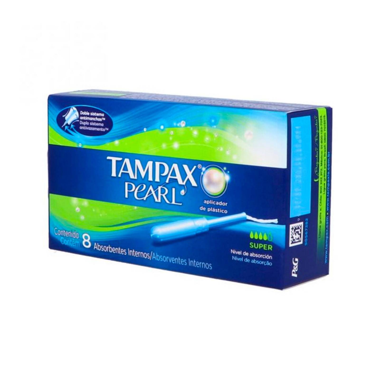 Tampones Tampax Pearl Super Absorbentes 8 piezas 