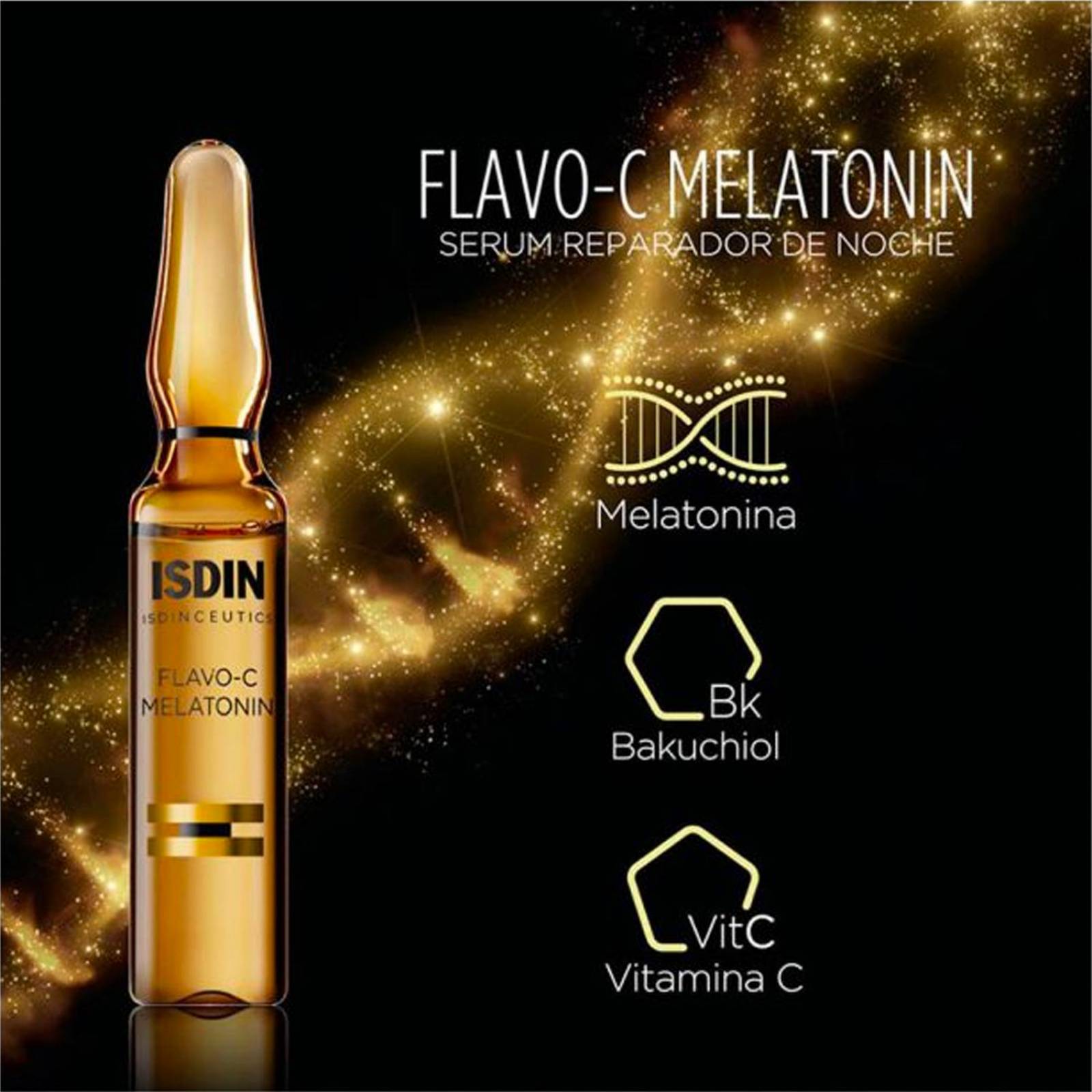 Sérum Facial Isdin Flavo-C Melatonin 10 ampolletas de 2 ml 