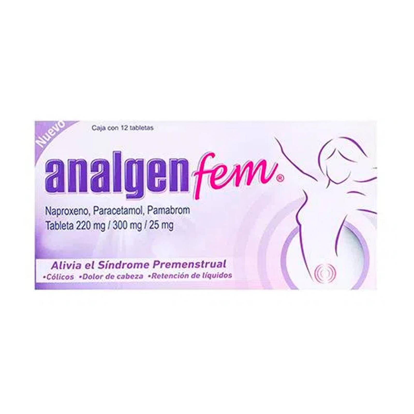 Tabletas Analgen Fem 12 piezas 