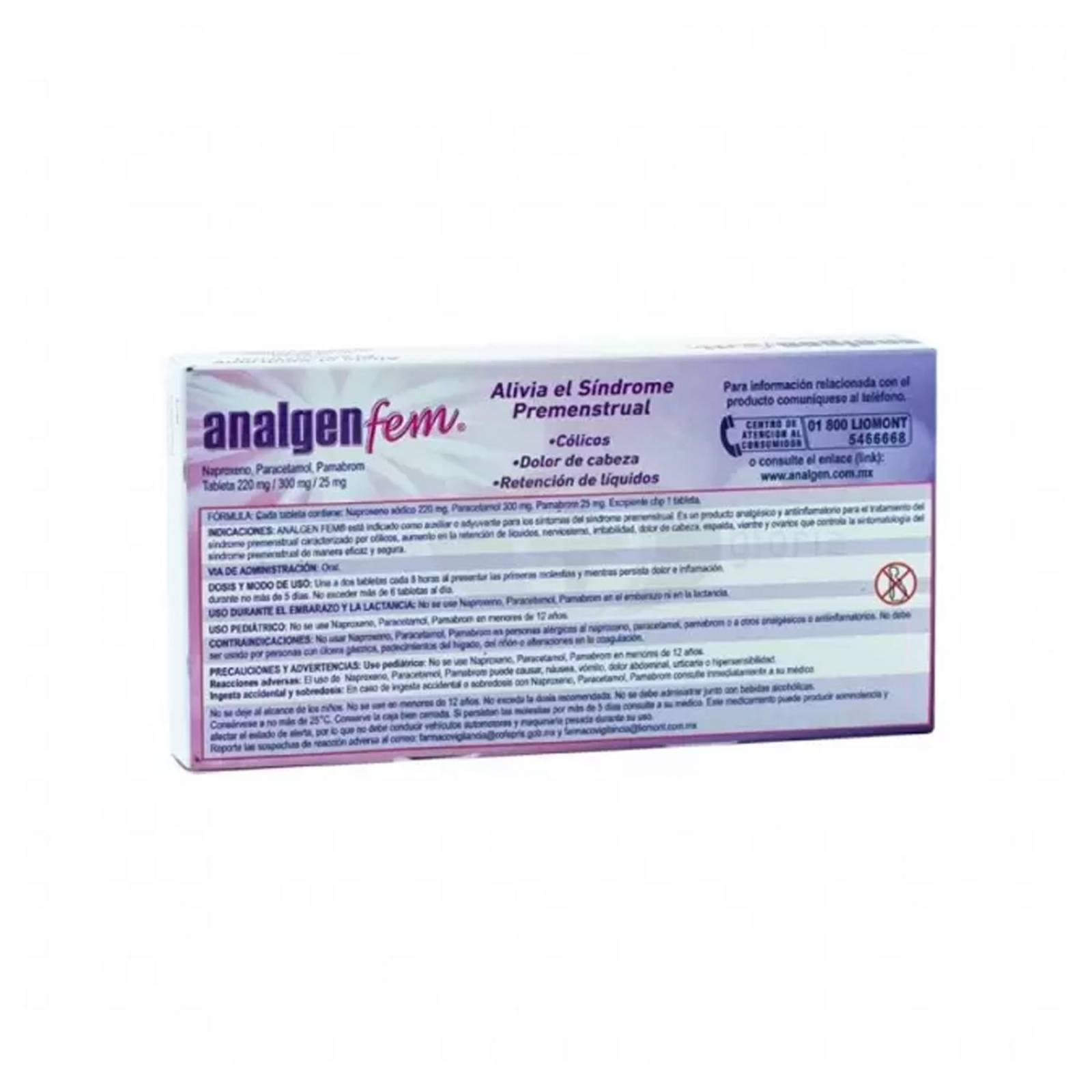 Tabletas Analgen Fem 12 piezas 