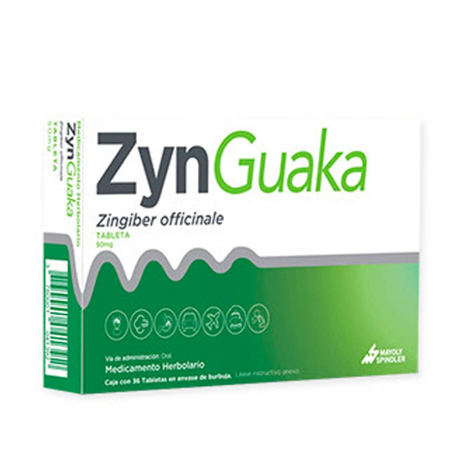 Medicamento Herbolario ZynGuaka 50 mg 36 tabletas
