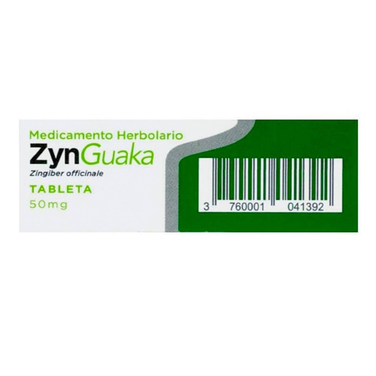 Medicamento Herbolario ZynGuaka 50 mg 36 tabletas