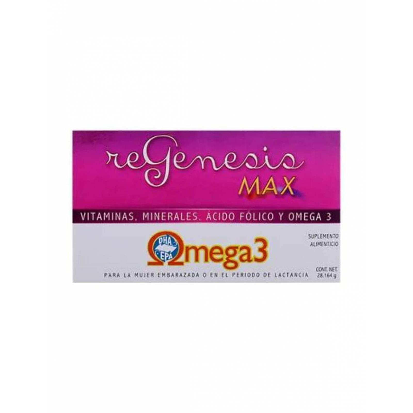 Suplemento Alimenticio Regenesis Max 30 Cápsulas 