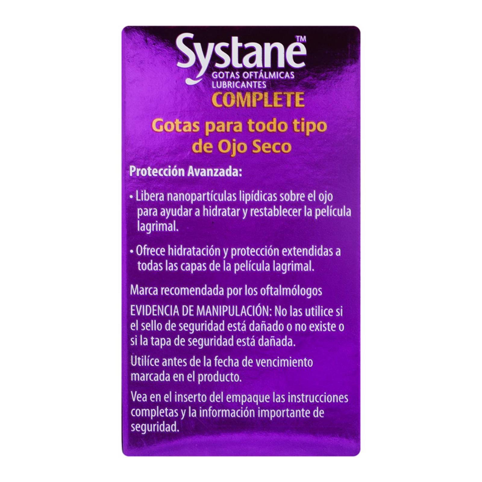 Gotas Oftálmicas Lubricantes Systane Complete 10 ml 