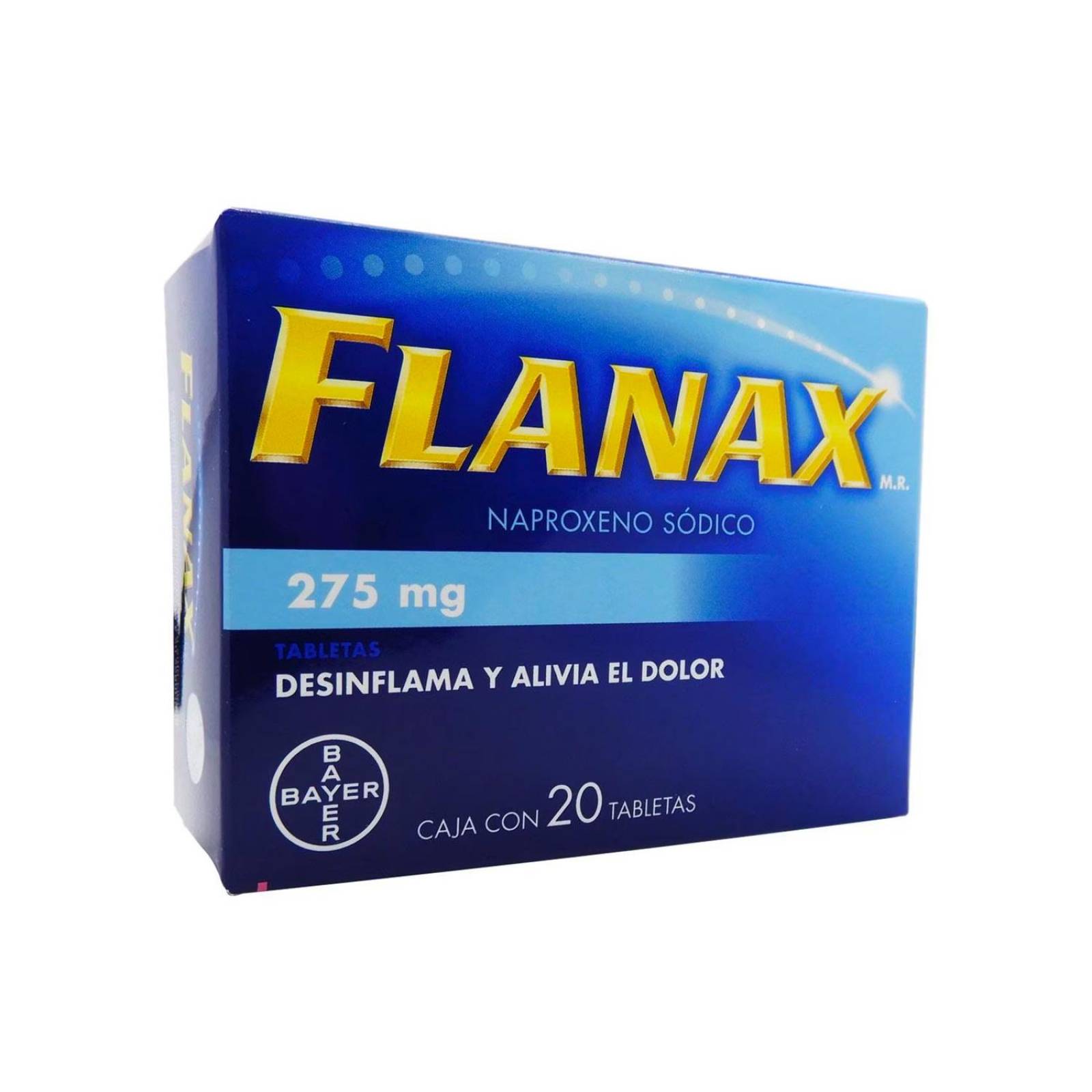 Analgésico Flanax 275 mg 20 tabletas 