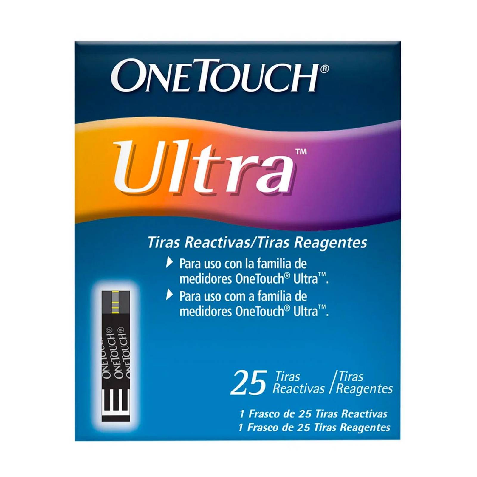Tiras Reactivas One Touch Ultra 25 piezas 