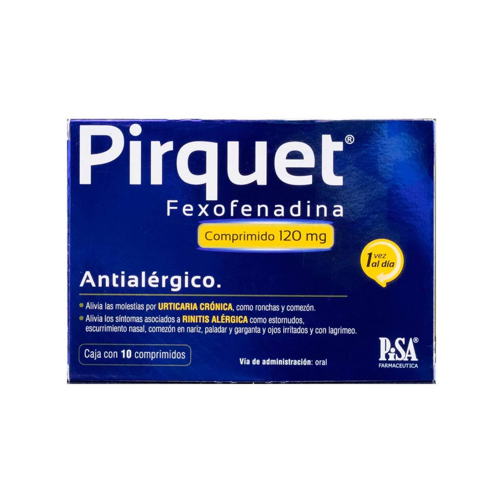 Antialérgico Pirquet 120 mg 10 Comprimidos 