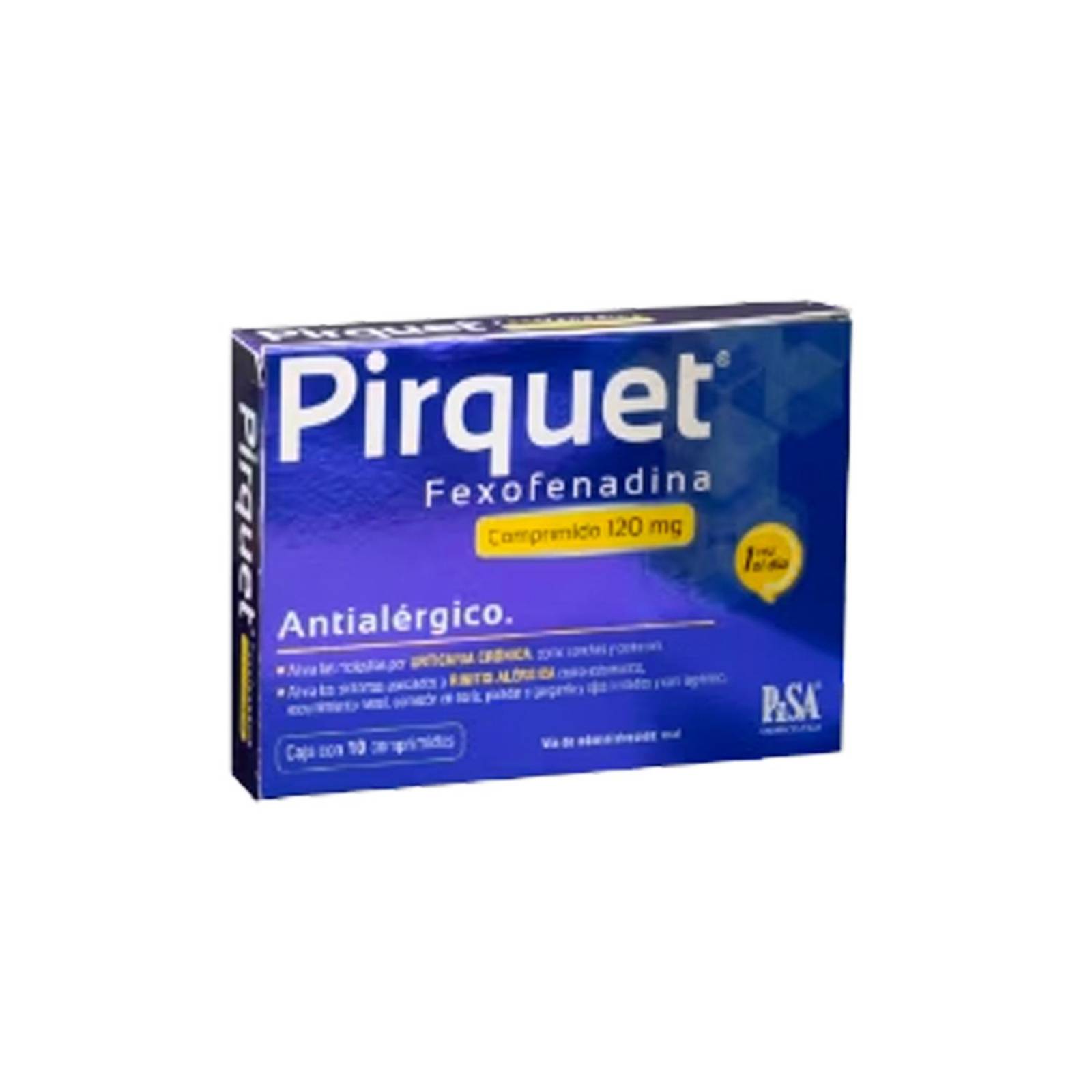 Antialérgico Pirquet 120 mg 10 Comprimidos 